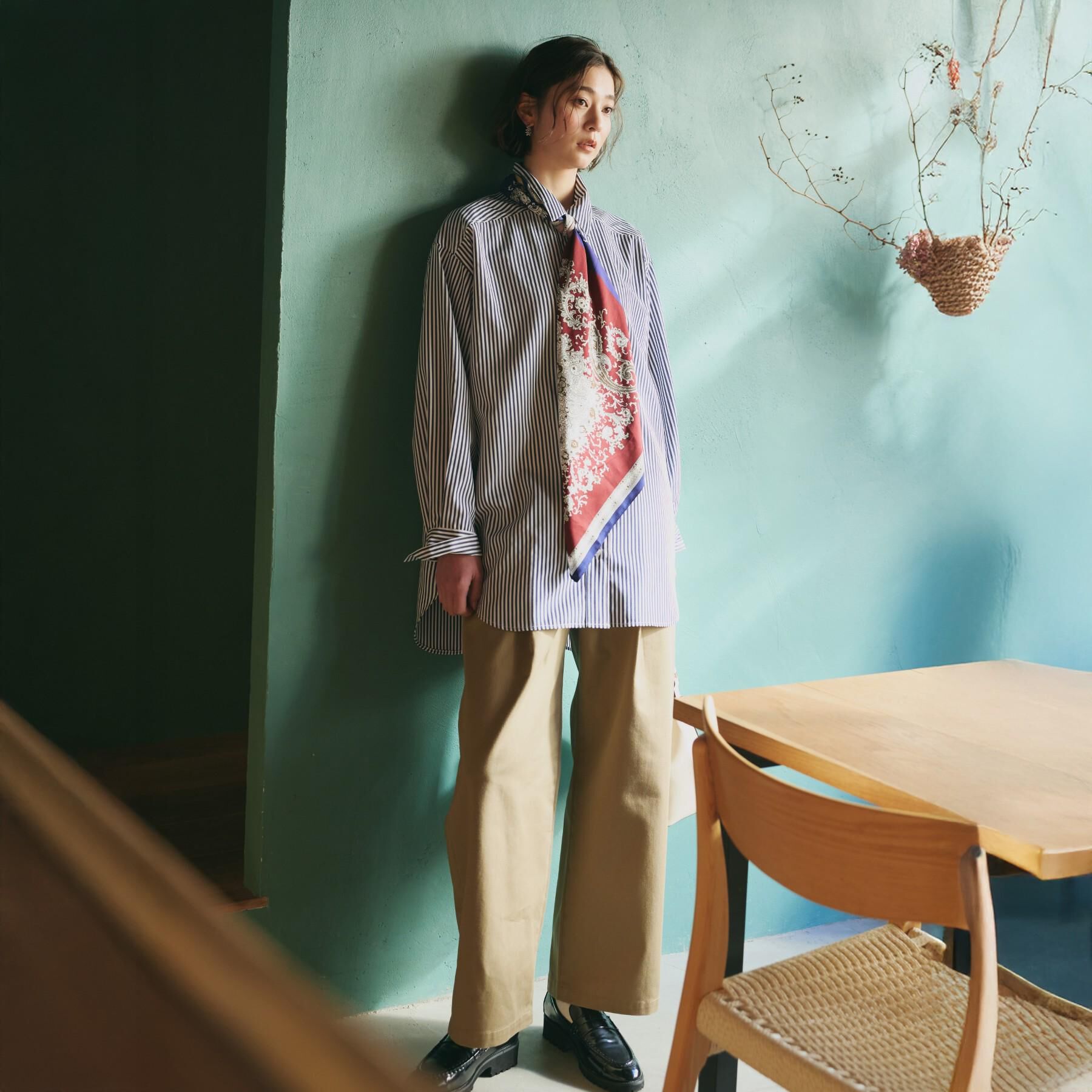 THE SHOP TK「ゆったりシルエットで体型カバー ロングシャツ」|シャツ・ブラウス|