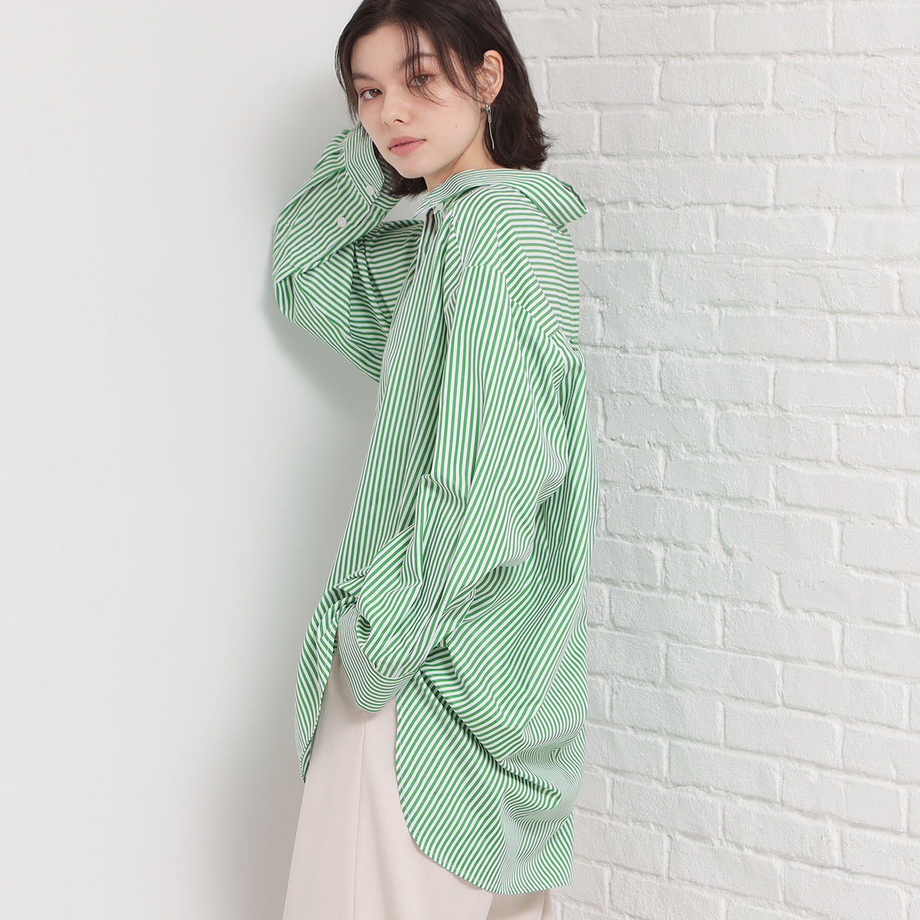 THE SHOP TK「ゆったりシルエットで体型カバー ロングシャツ」|シャツ・ブラウス|