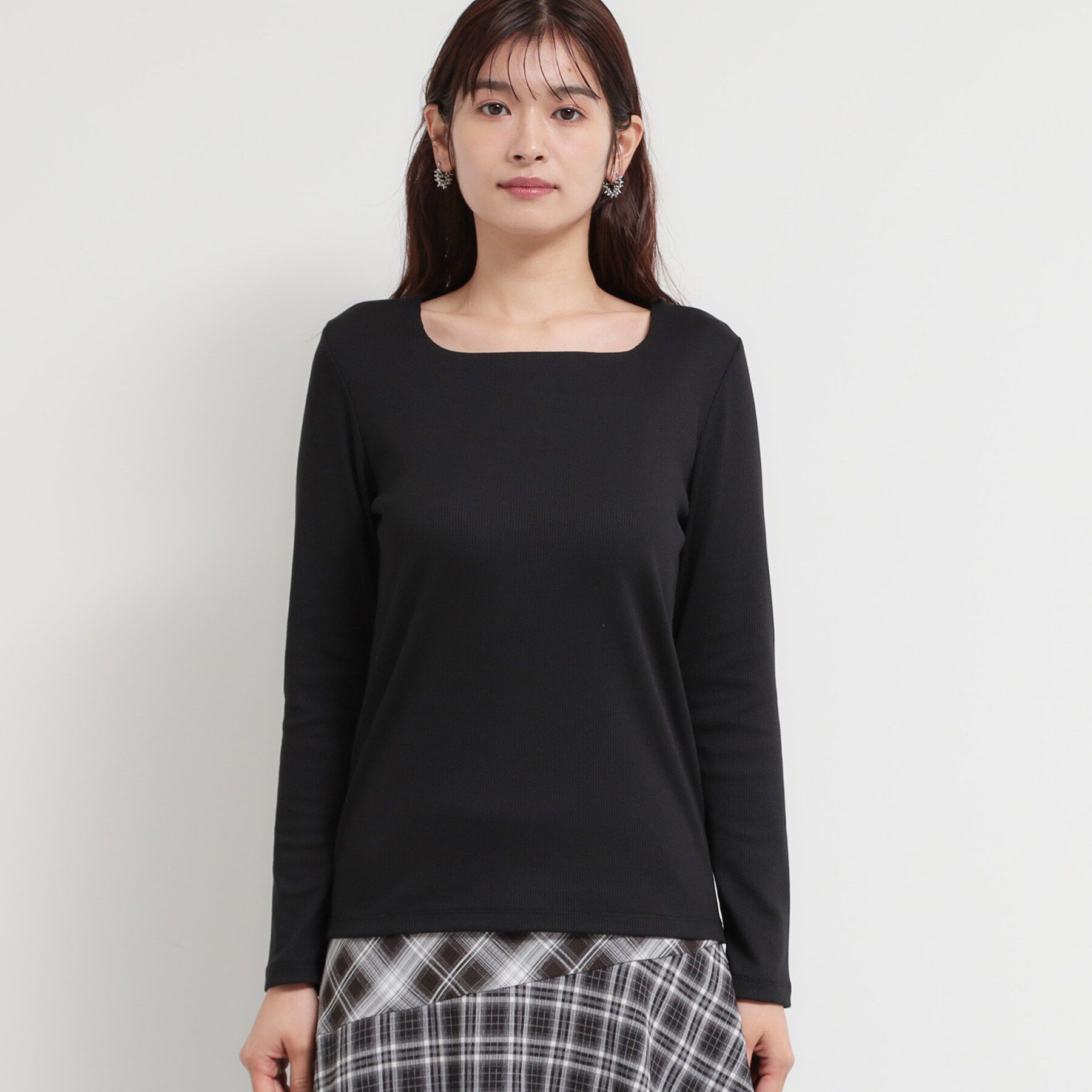 THE SHOP TK「スクエアネックテレコトップス」|Tシャツ・カットソー|