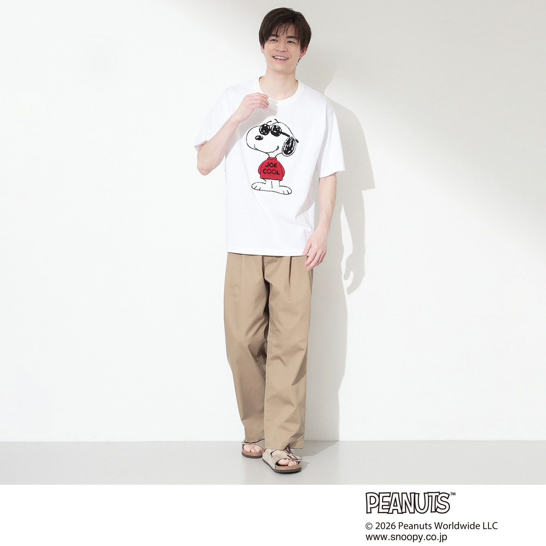 THE SHOP TK「PEANUTS ／ ピーナッツ スヌーピー さがら刺繍 半袖Tシャツ」|Tシャツ・カットソー|