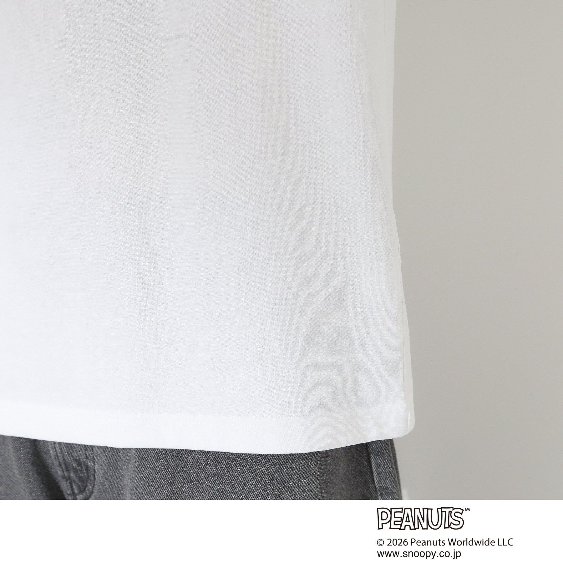 THE SHOP TK「PEANUTS ／ ピーナッツ スヌーピー ワンポイント刺繍 半袖Tシャツ」|Tシャツ・カットソー|