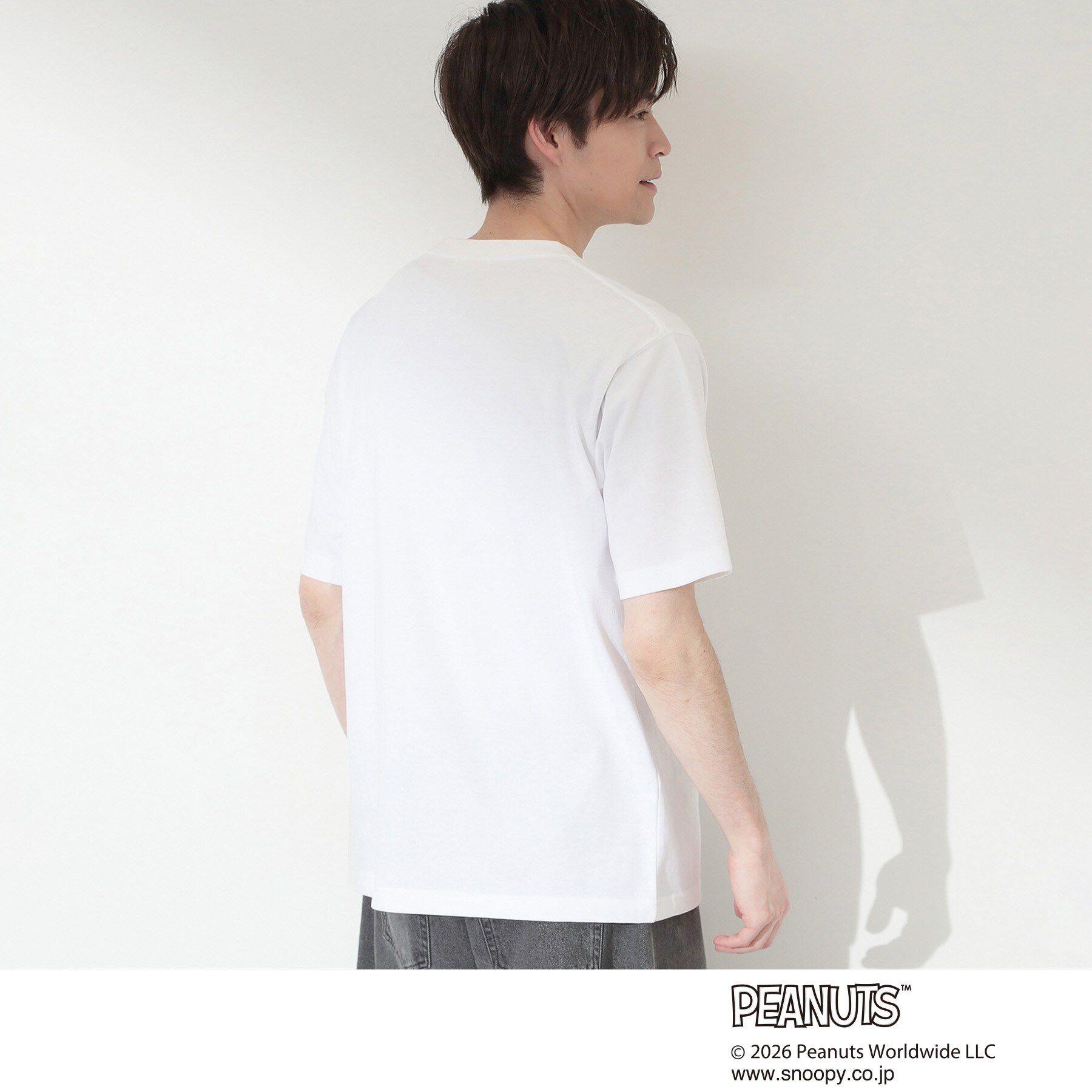THE SHOP TK「PEANUTS ／ ピーナッツ スヌーピー ワンポイント刺繍 半袖Tシャツ」|Tシャツ・カットソー|