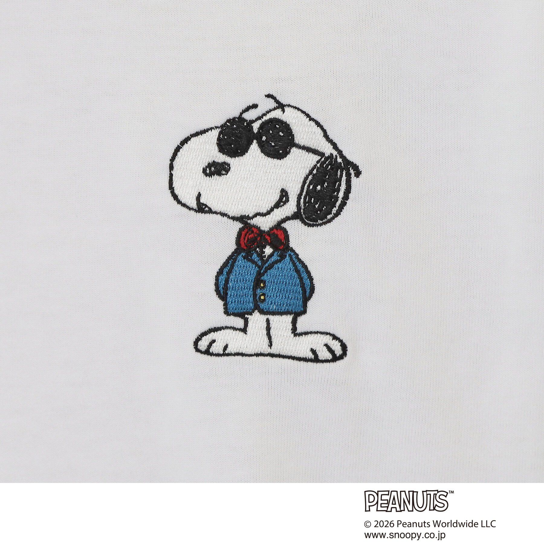 THE SHOP TK「PEANUTS ／ ピーナッツ スヌーピー ワンポイント刺繍 半袖Tシャツ」|Tシャツ・カットソー|