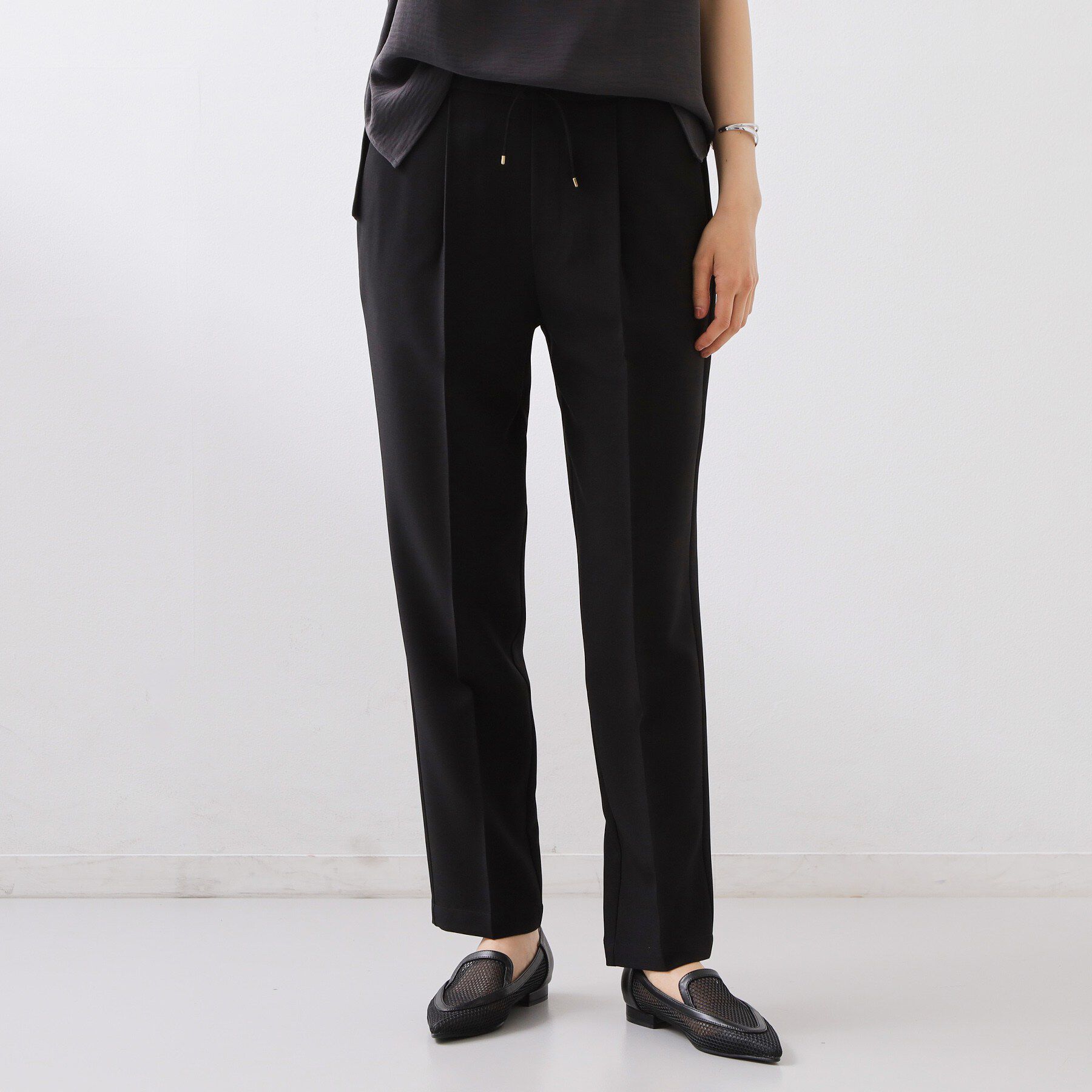 THE SHOP TK「麻調イージーテーパードパンツ」|その他|