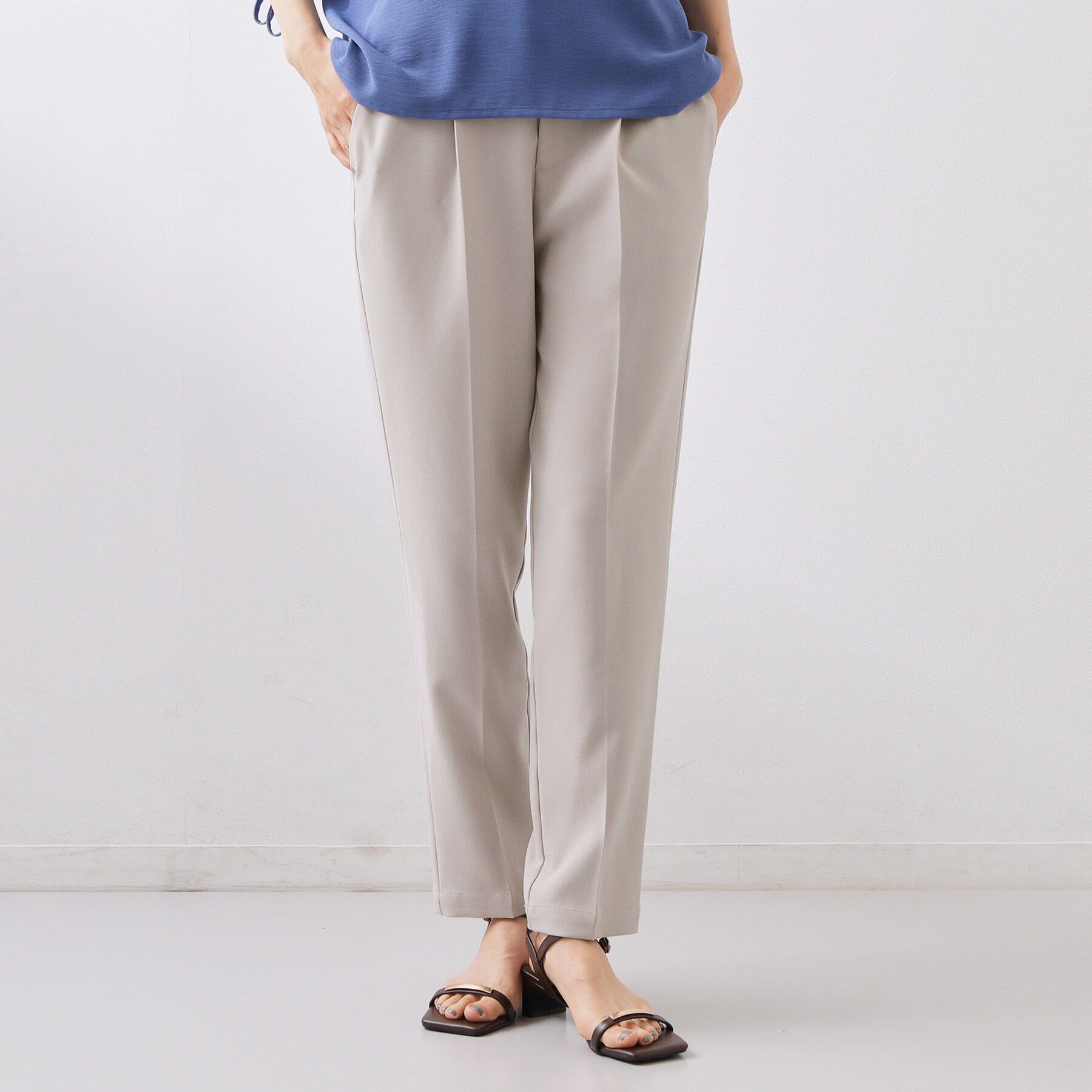 THE SHOP TK「麻調イージーテーパードパンツ」|その他|