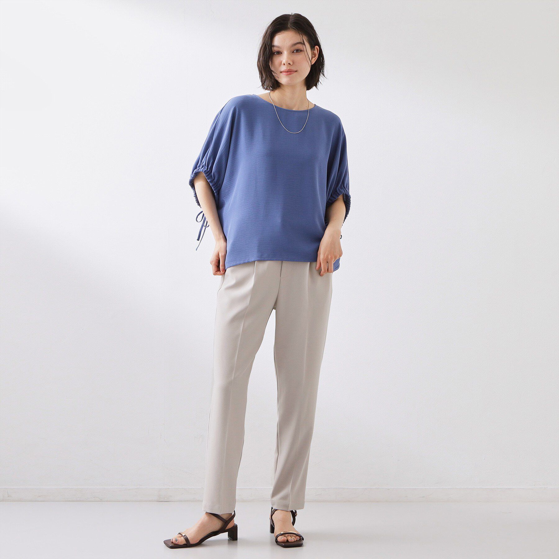 THE SHOP TK「麻調イージーテーパードパンツ」|その他|