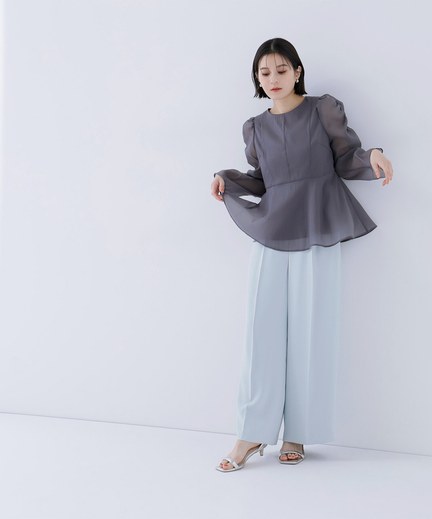  「シアーペプラムブラウス」|シャツ・ブラウス|