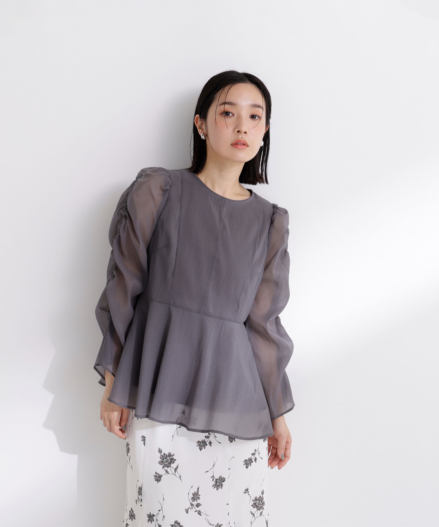  「シアーペプラムブラウス」|シャツ・ブラウス|