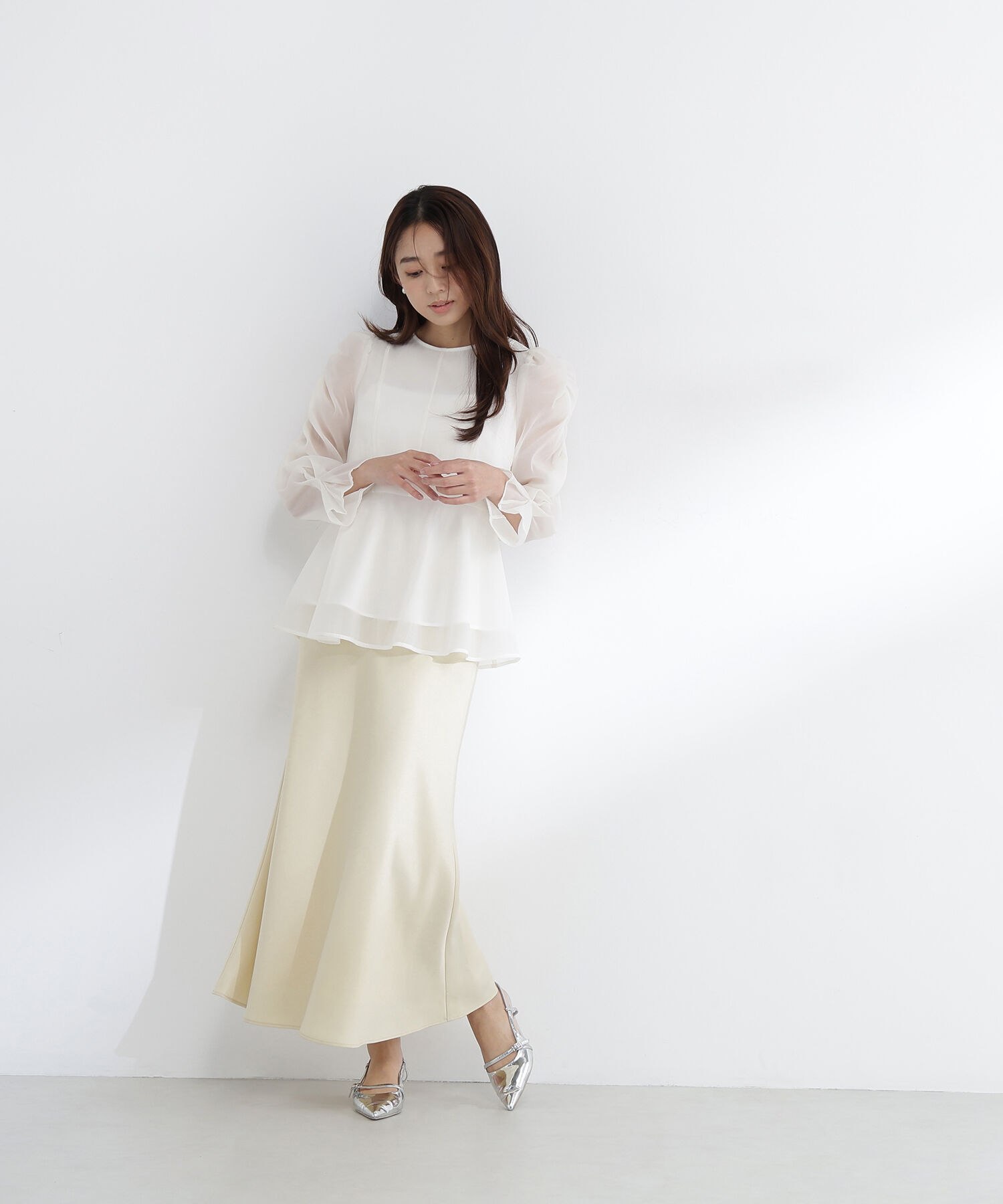  「シアーペプラムブラウス」|シャツ・ブラウス|