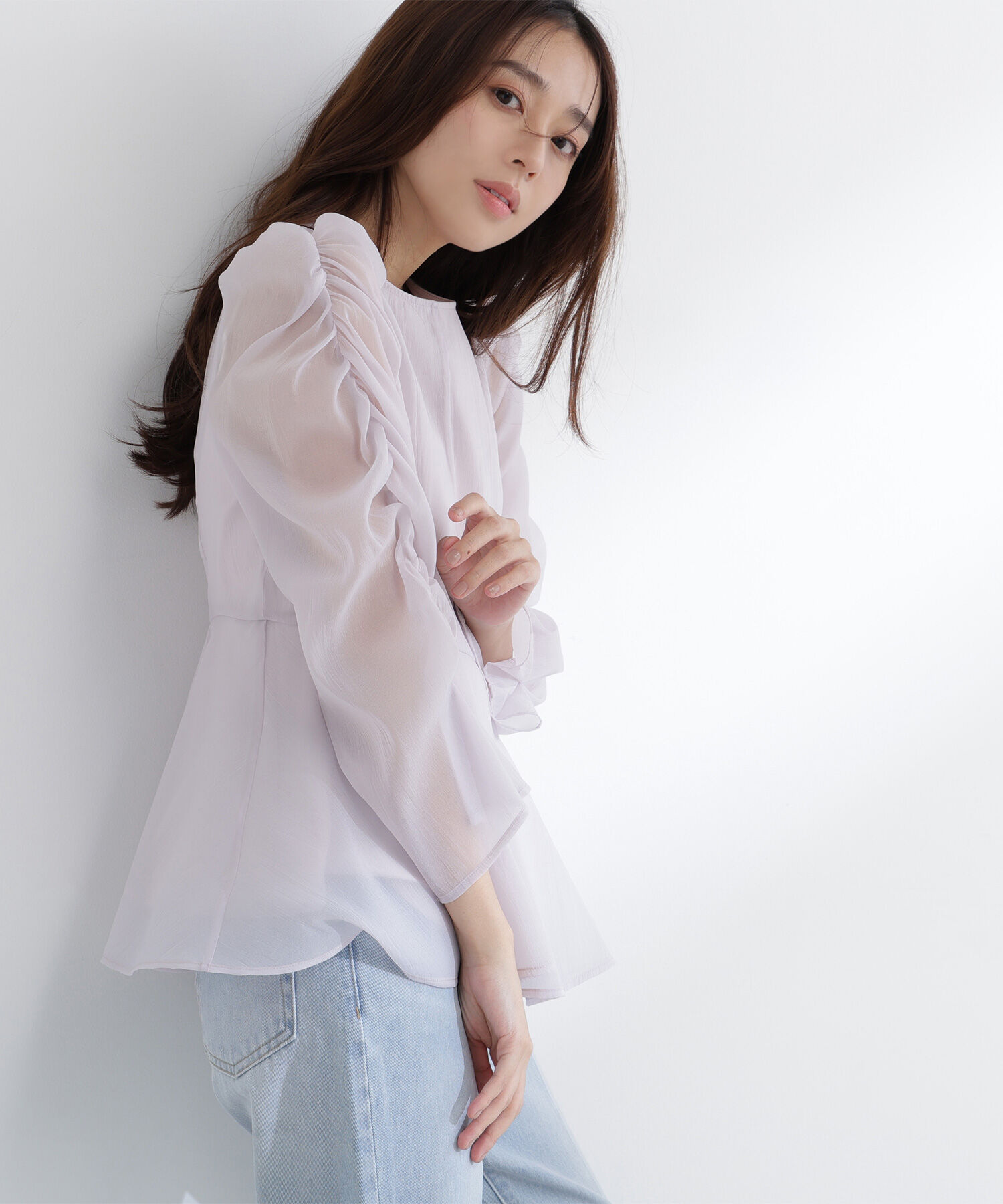  「シアーペプラムブラウス」|シャツ・ブラウス|