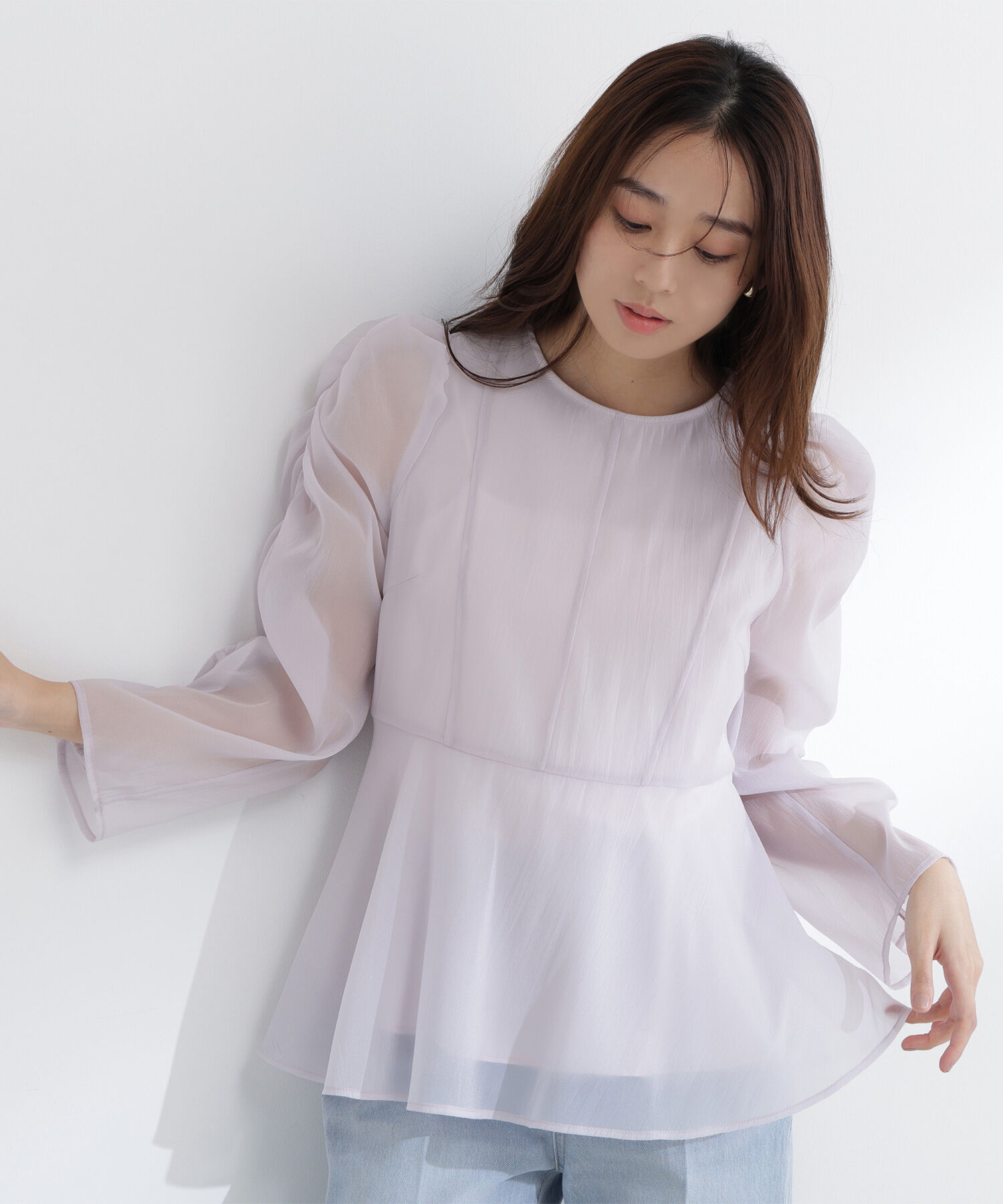  「シアーペプラムブラウス」|シャツ・ブラウス|
