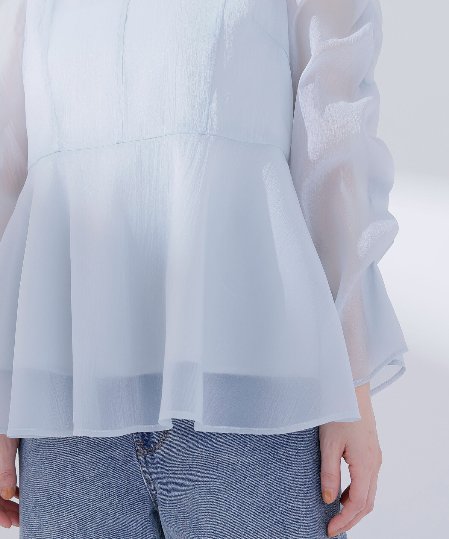  「シアーペプラムブラウス」|シャツ・ブラウス|