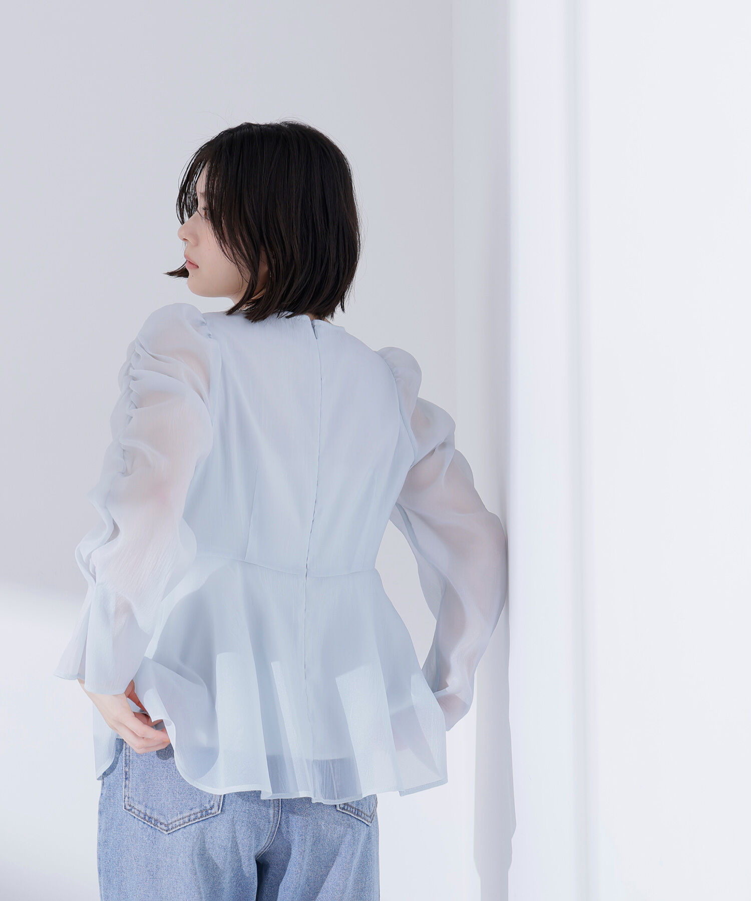  「シアーペプラムブラウス」|シャツ・ブラウス|
