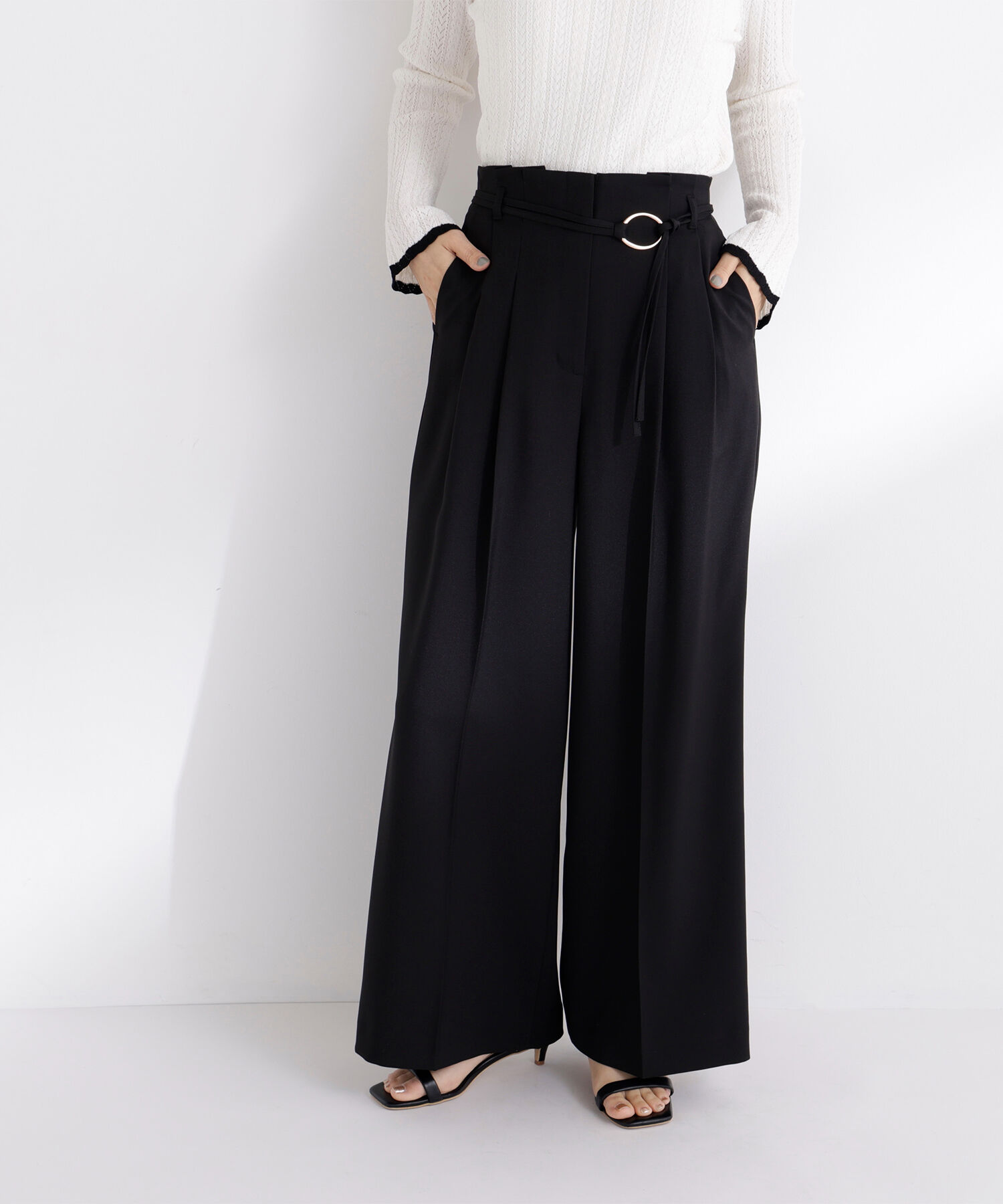  「ダブルベルトワイドパンツ」|その他|