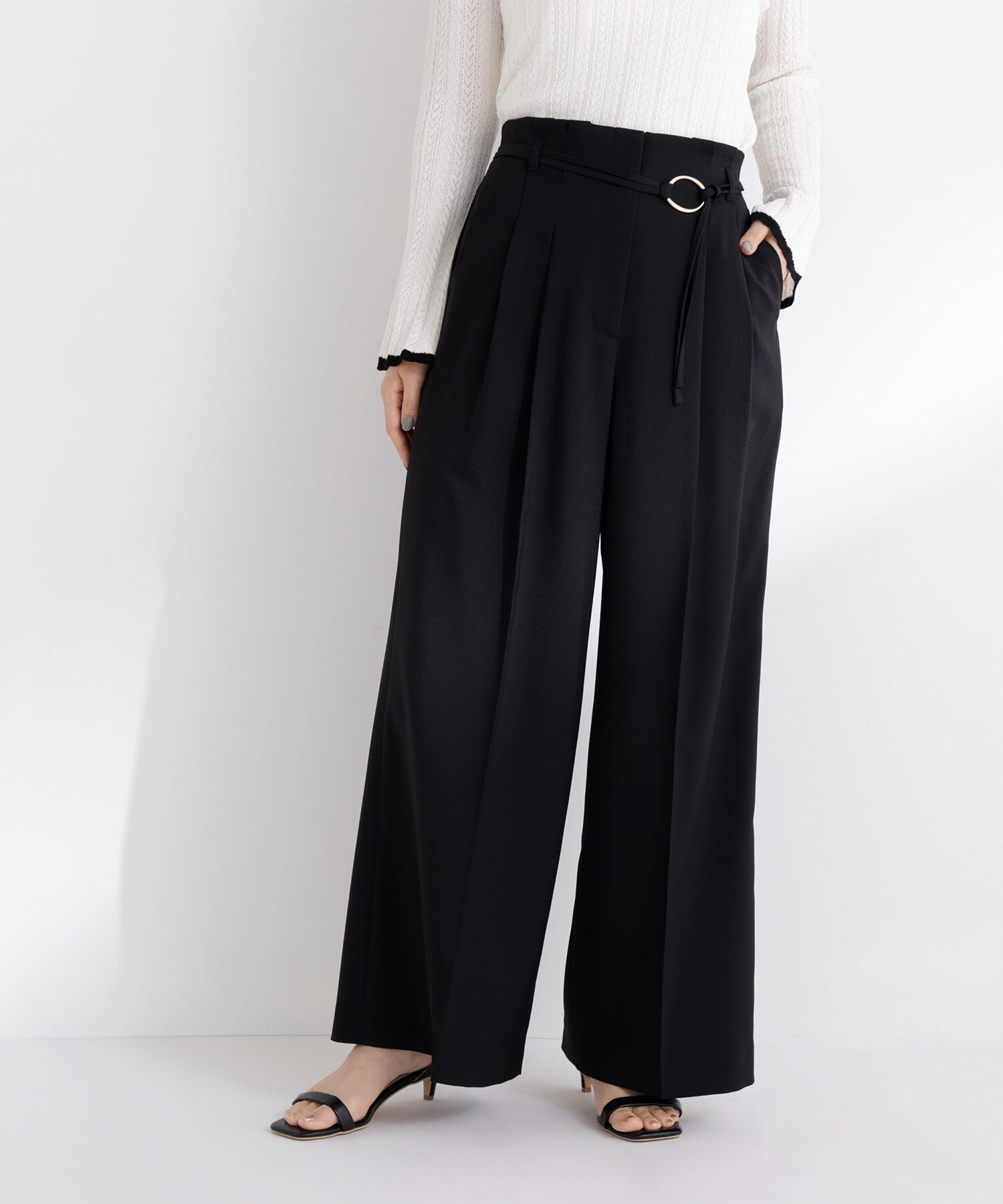  「ダブルベルトワイドパンツ」|その他|