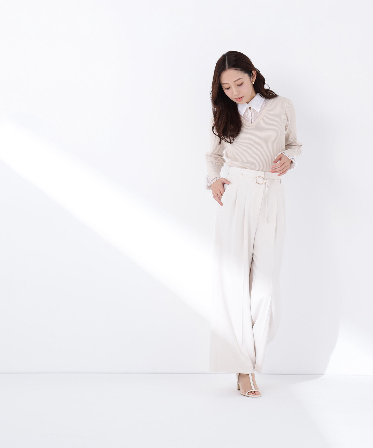  「ダブルベルトワイドパンツ」|その他|