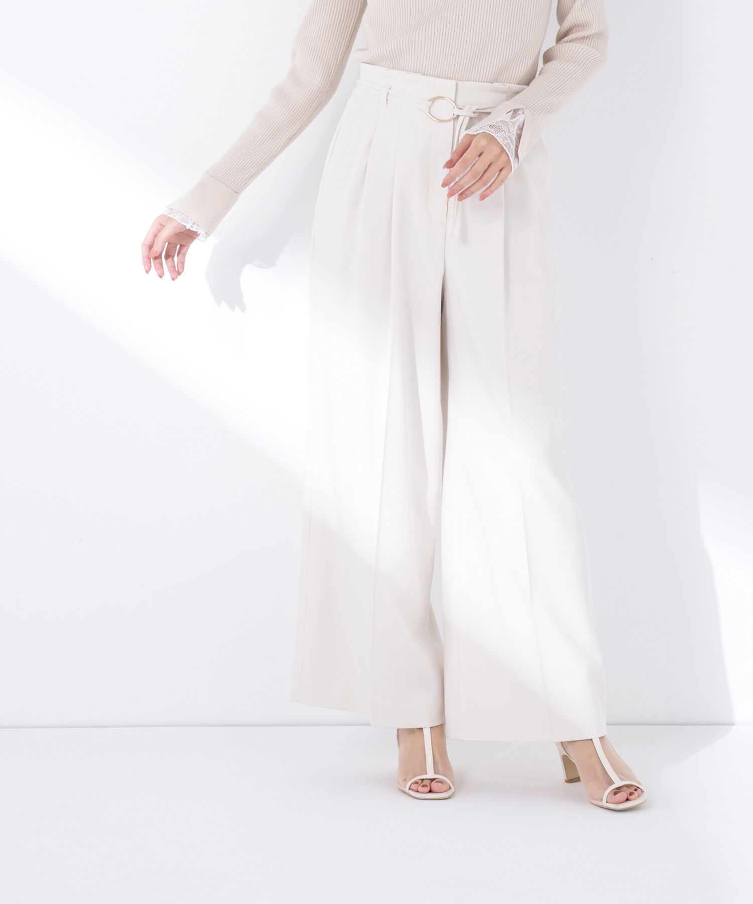  「ダブルベルトワイドパンツ」|その他|