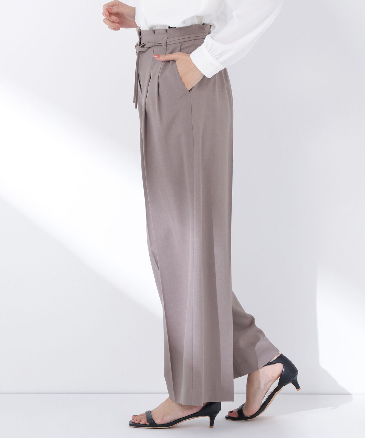  「ダブルベルトワイドパンツ」|その他|