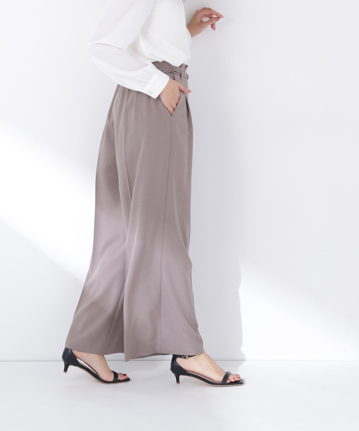  「ダブルベルトワイドパンツ」|その他|