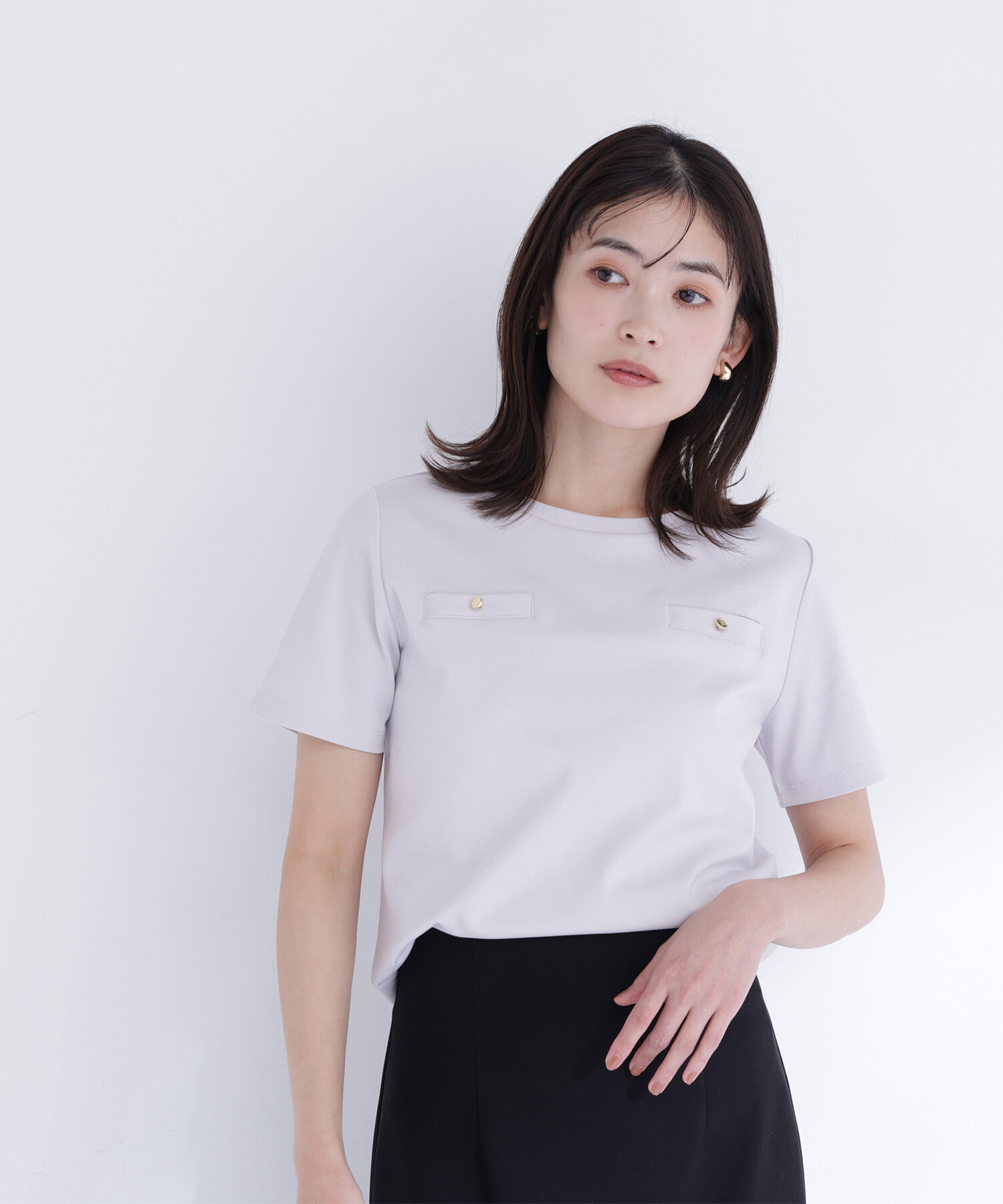  「ベーシックTシャツ フェイクポケット付き」|Tシャツ・カットソー|