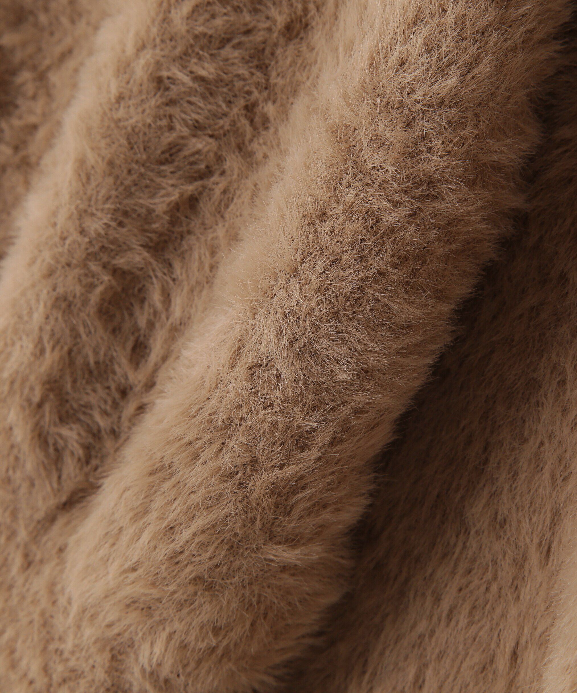  「ショートシャギーペプラムニットカーディガン」|ニット・セーター|