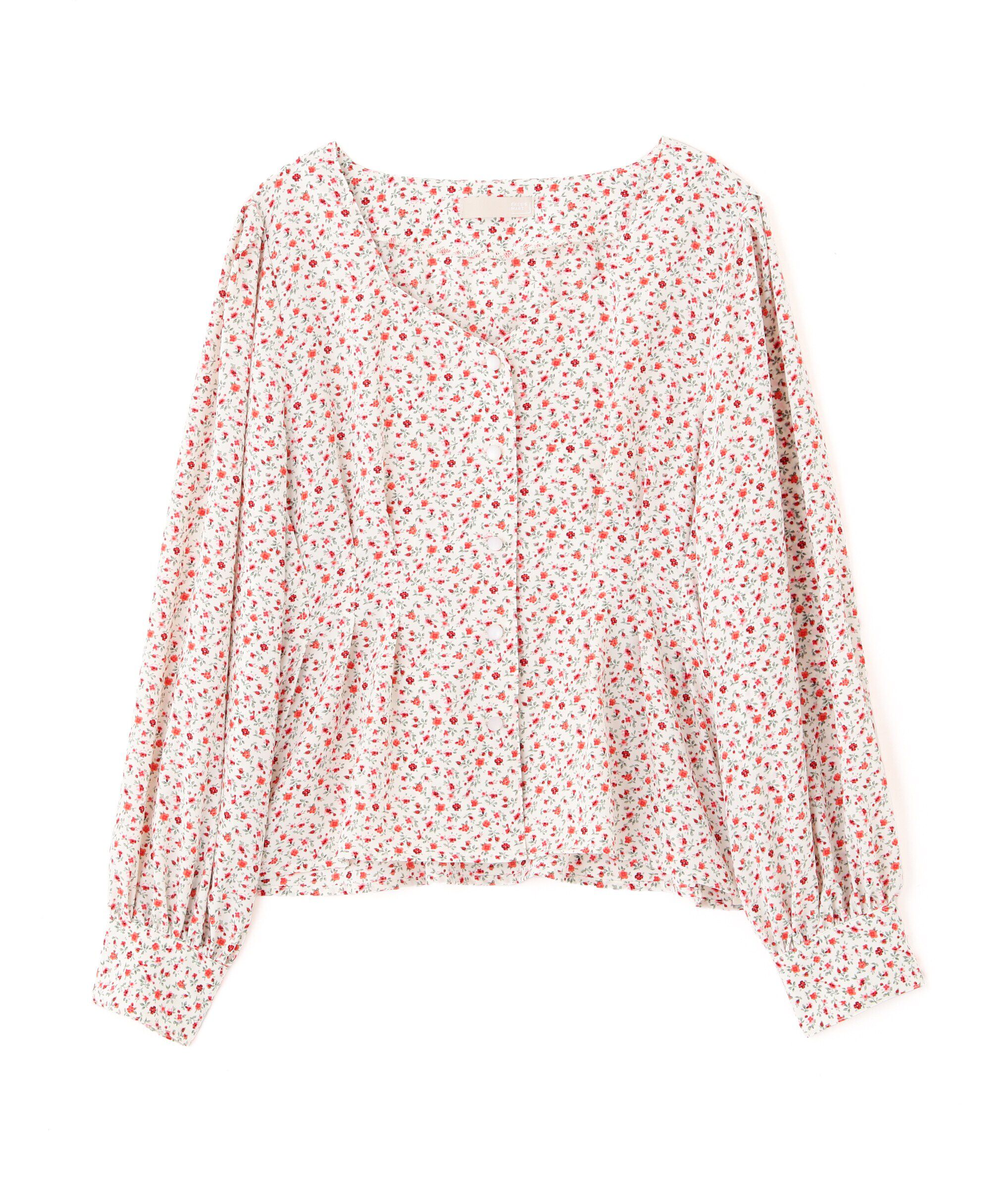  「ウエストタック花柄ブラウス」|シャツ・ブラウス|