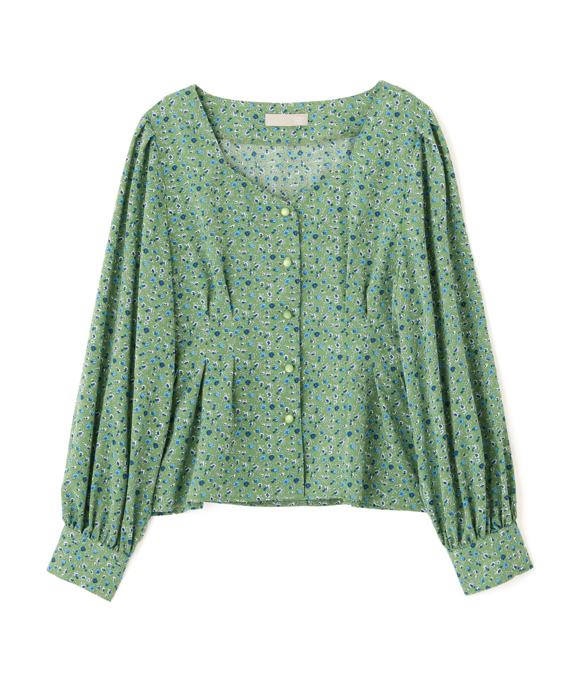  「ウエストタック花柄ブラウス」|シャツ・ブラウス|