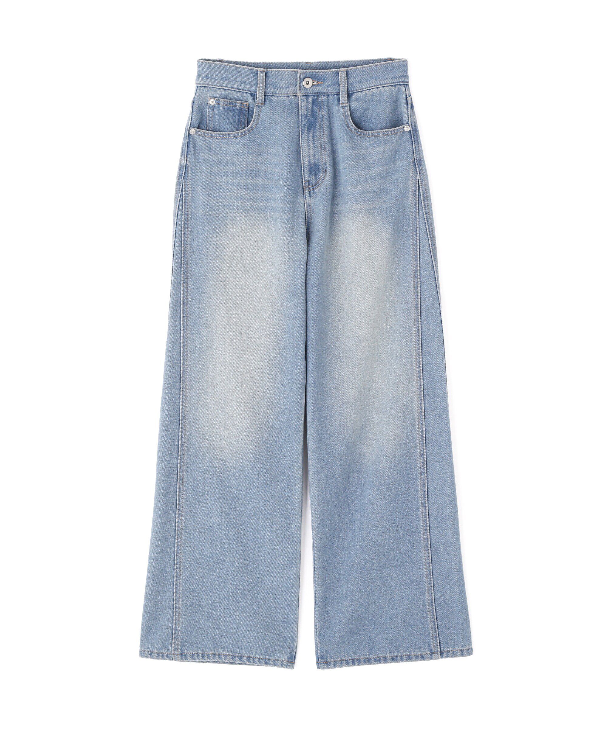  「[XS-Lサイズ展開]サイドパネルヴィンテージライクワイドデニム」|その他|