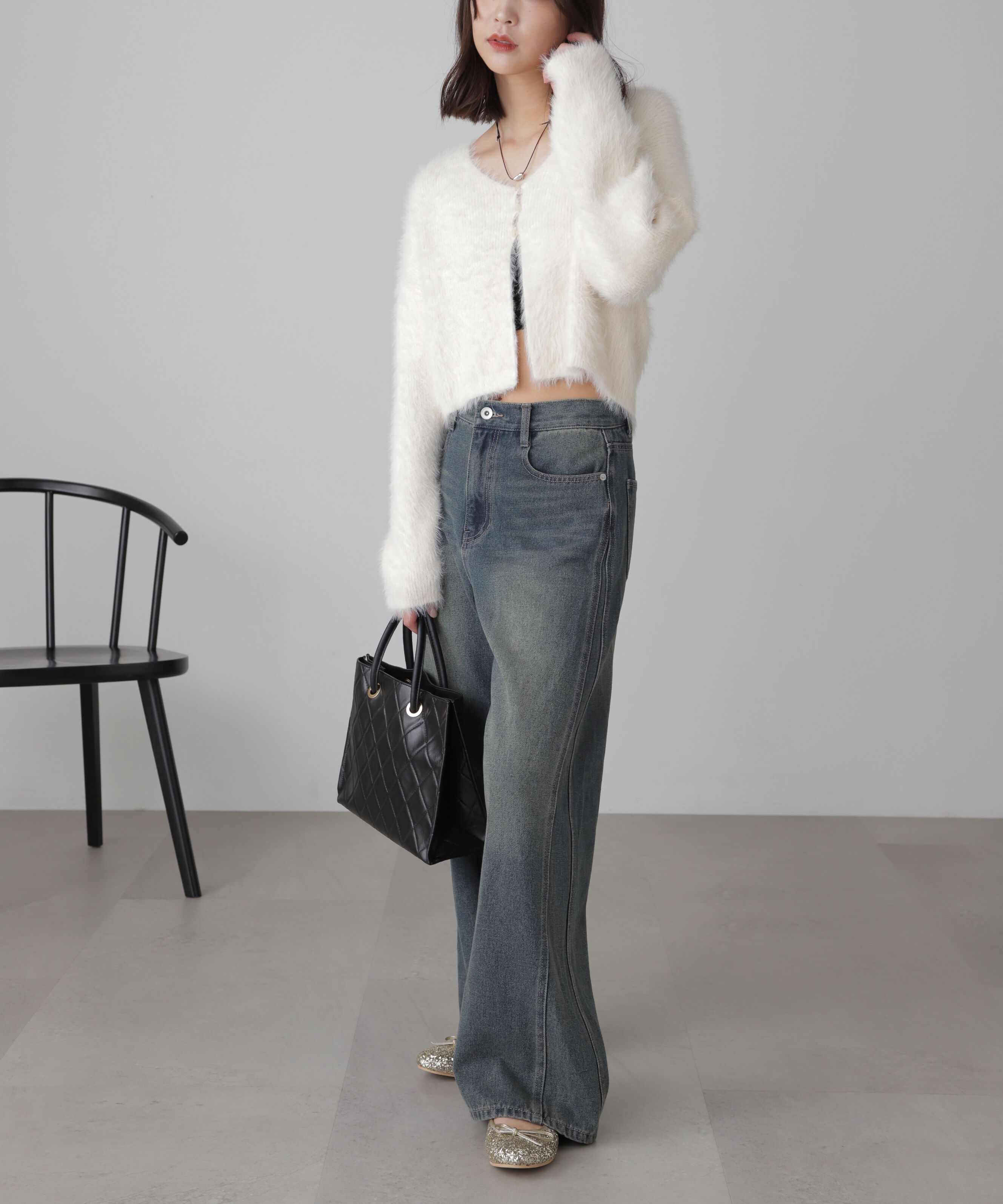  「[XS-Lサイズ展開]サイドパネルヴィンテージライクワイドデニム」|その他|