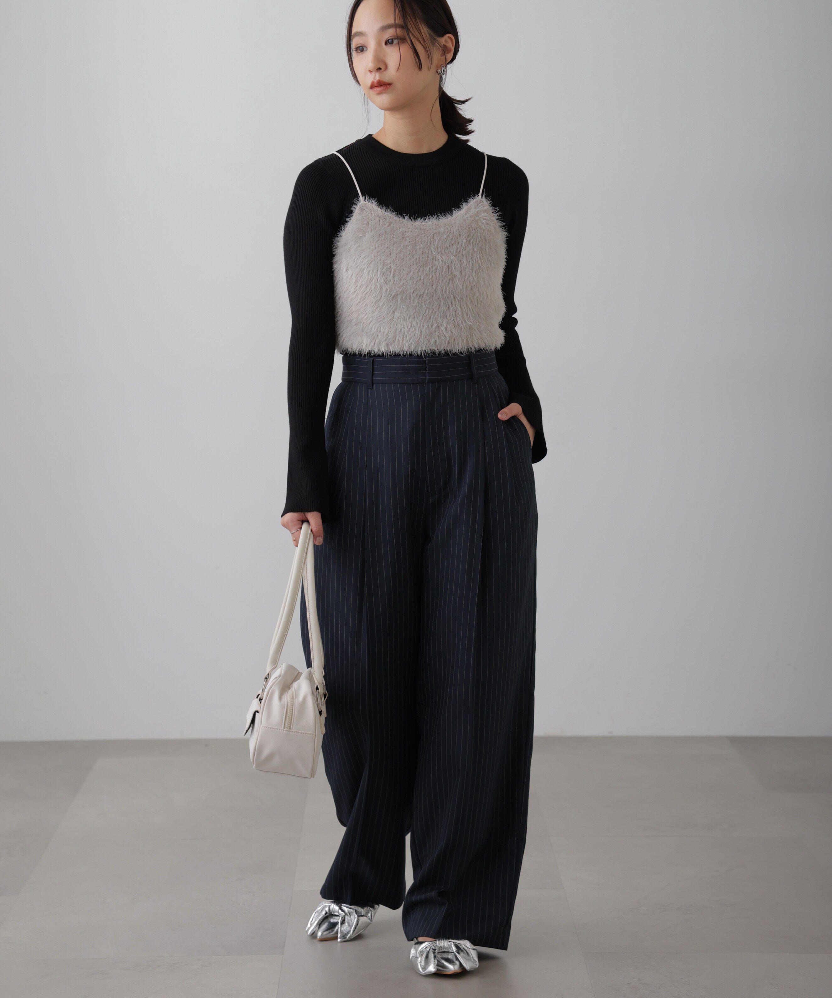  「〈洗える〉マシンウォッシャブルクルーネックニット」|ニット・セーター|