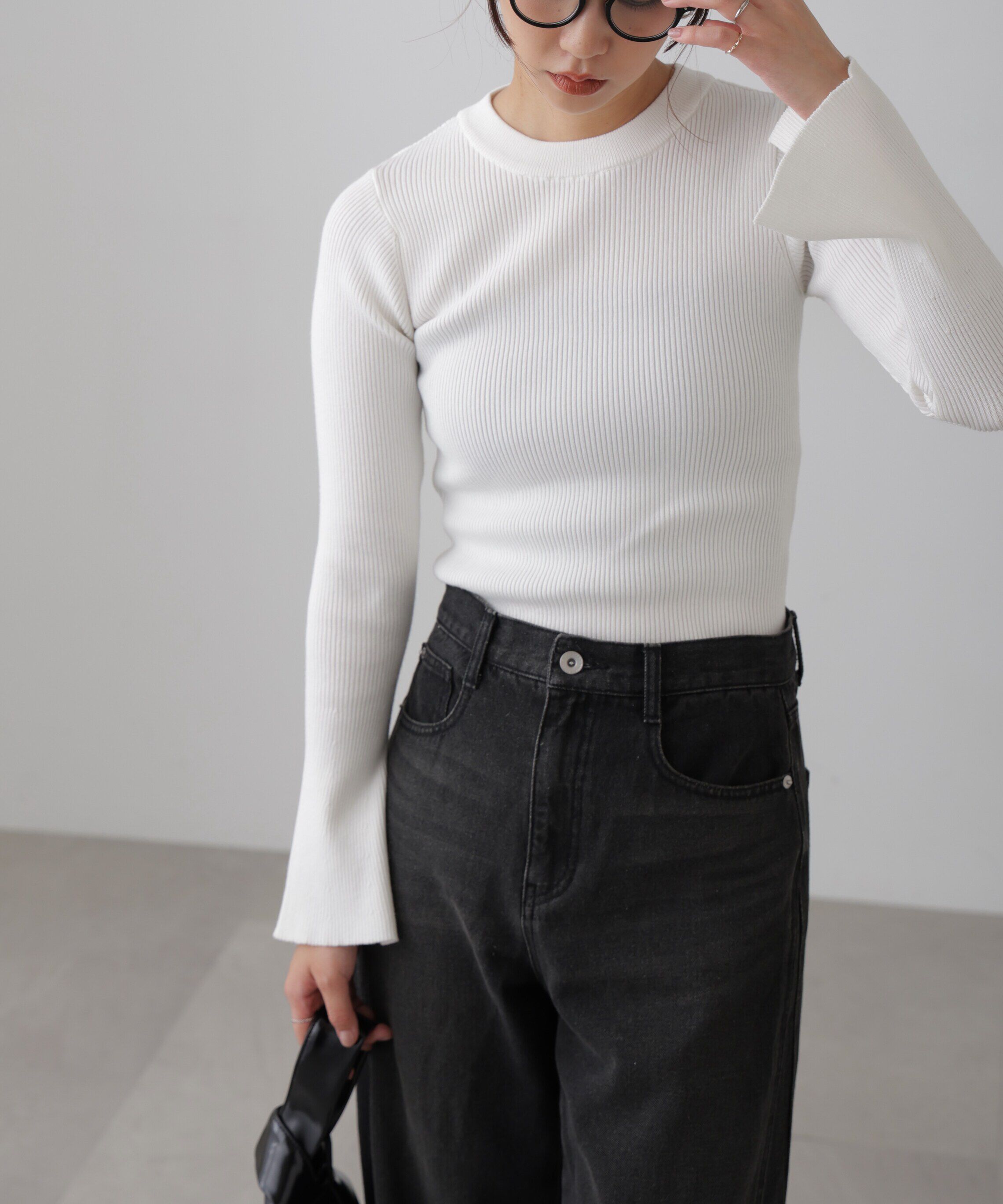  「〈洗える〉マシンウォッシャブルクルーネックニット」|ニット・セーター|