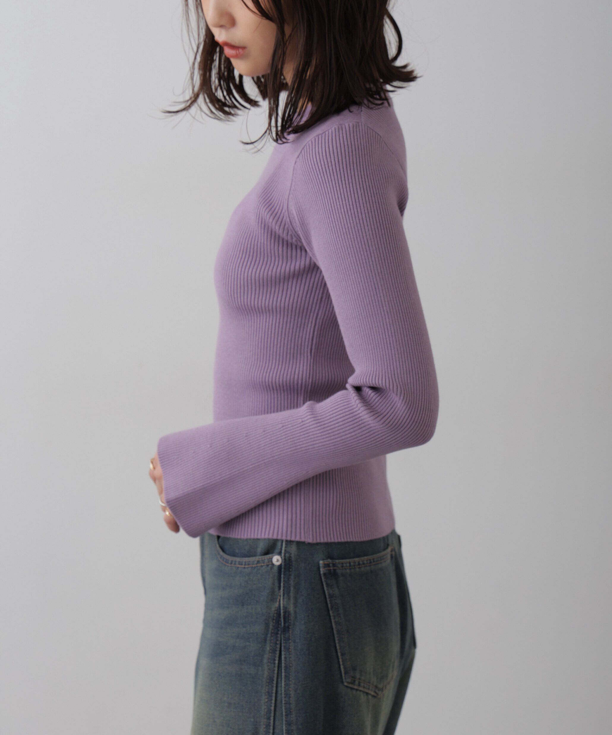  「〈洗える〉マシンウォッシャブルクルーネックニット」|ニット・セーター|