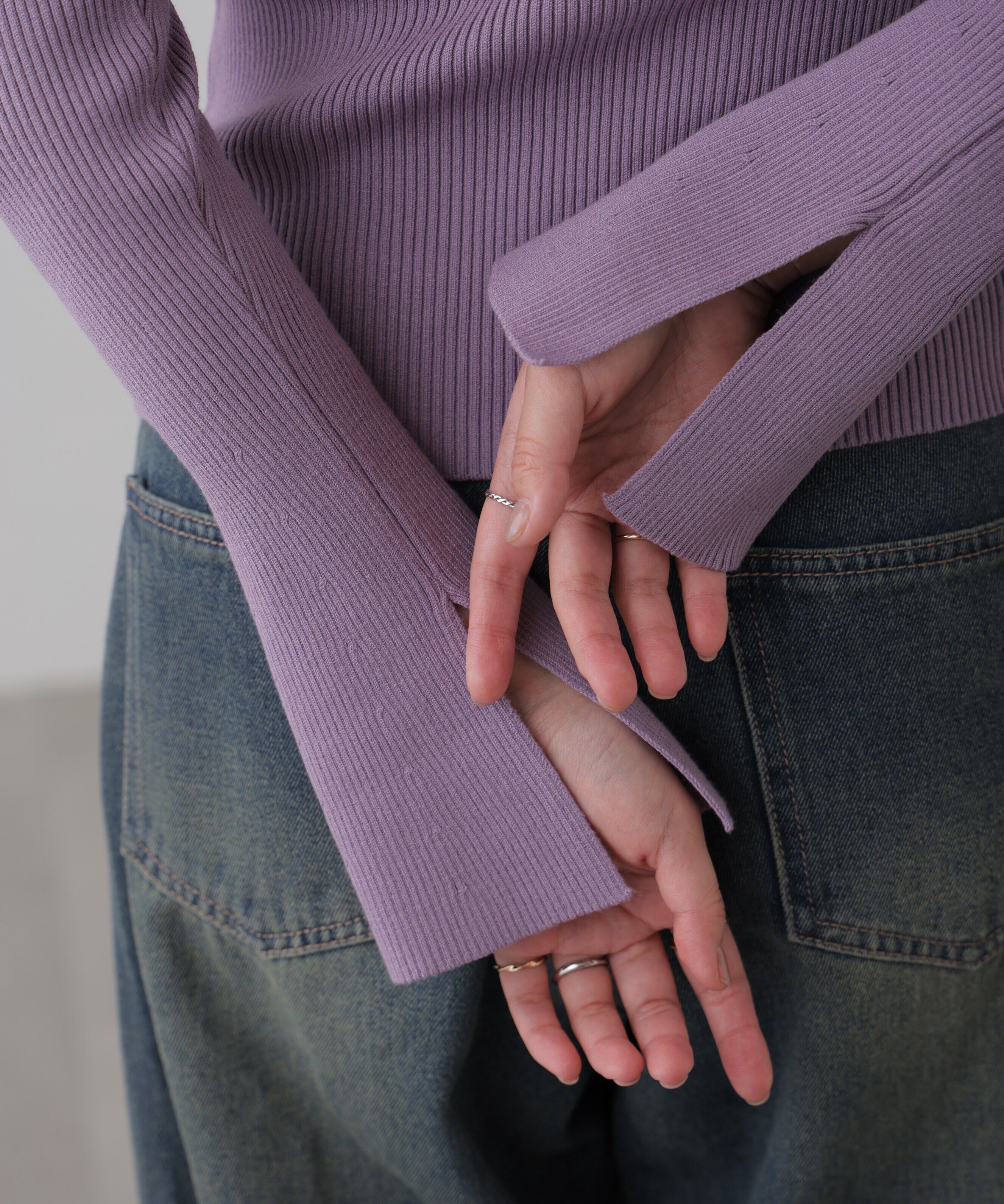  「〈洗える〉マシンウォッシャブルクルーネックニット」|ニット・セーター|