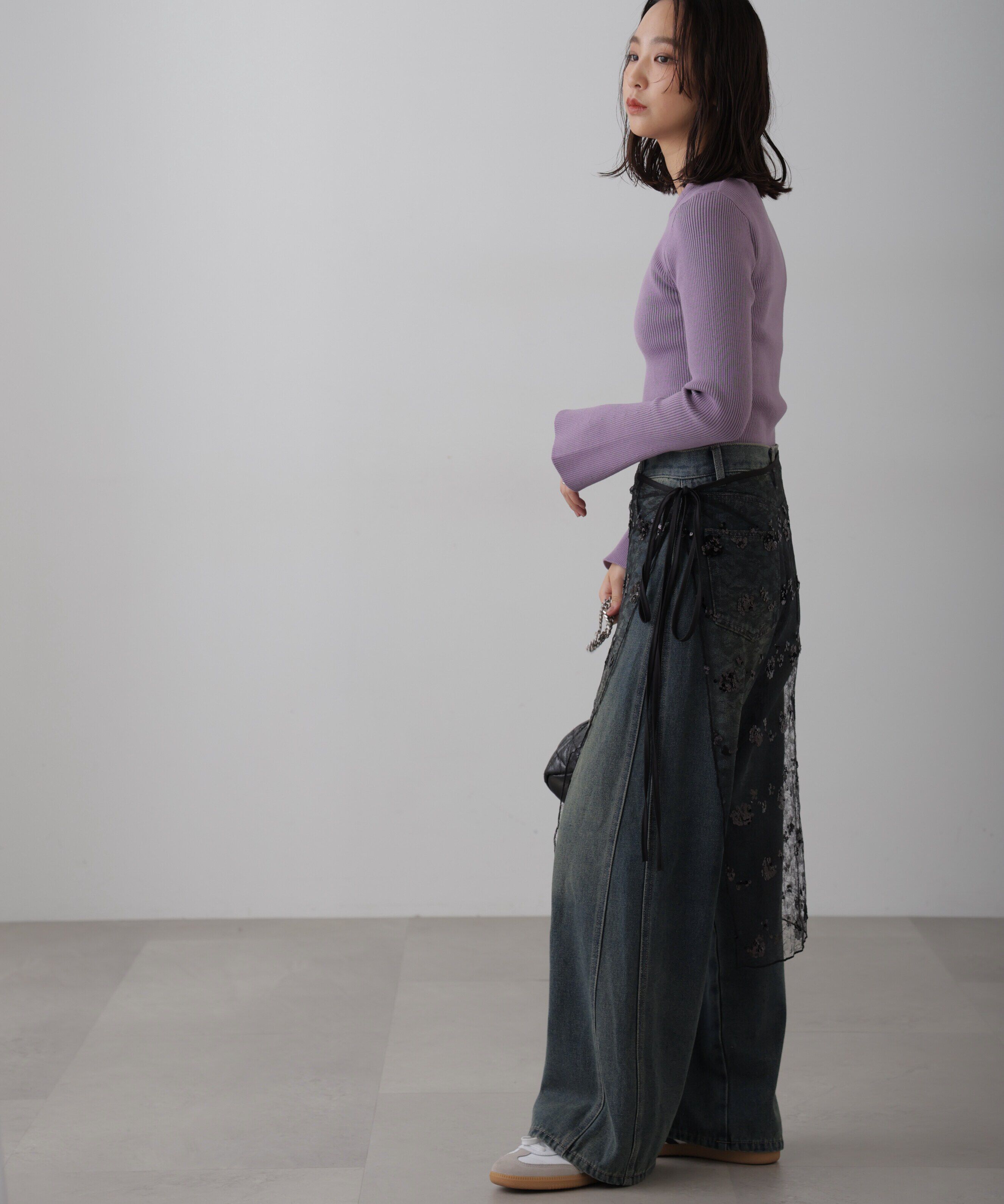  「〈洗える〉マシンウォッシャブルクルーネックニット」|ニット・セーター|