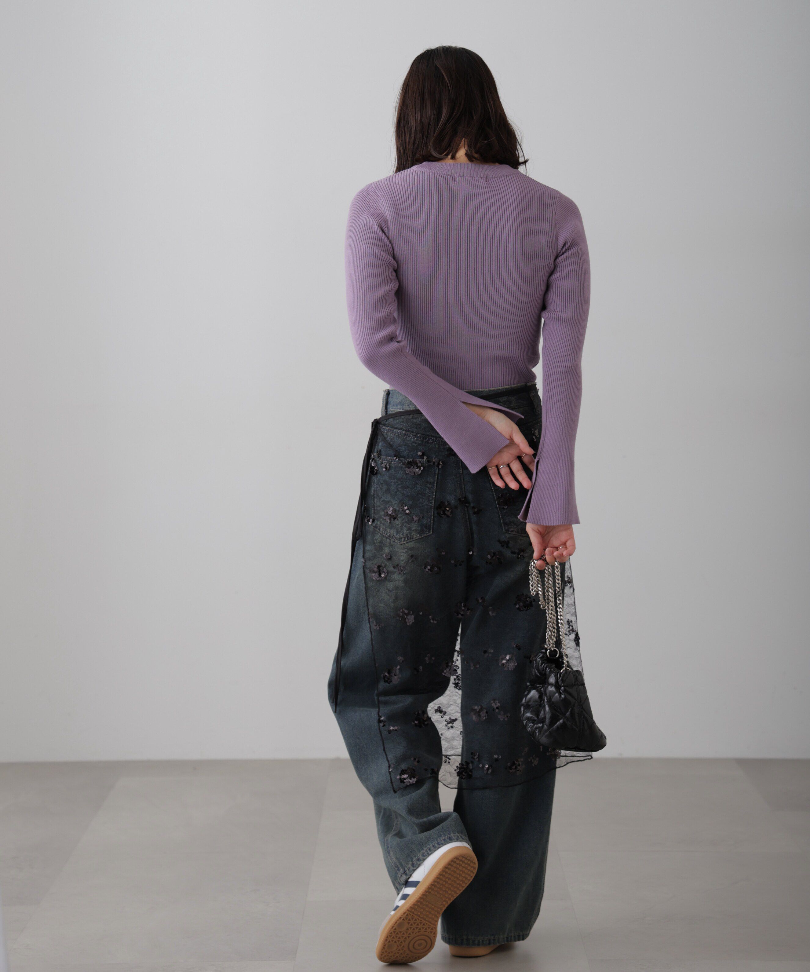  「〈洗える〉マシンウォッシャブルクルーネックニット」|ニット・セーター|