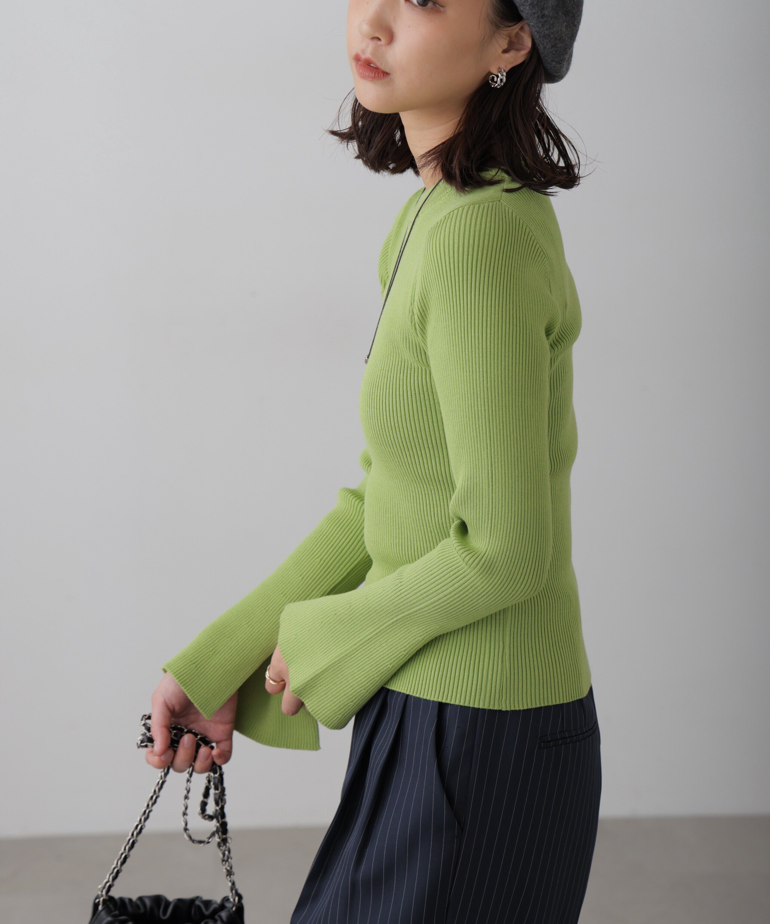  「〈洗える〉マシンウォッシャブルクルーネックニット」|ニット・セーター|