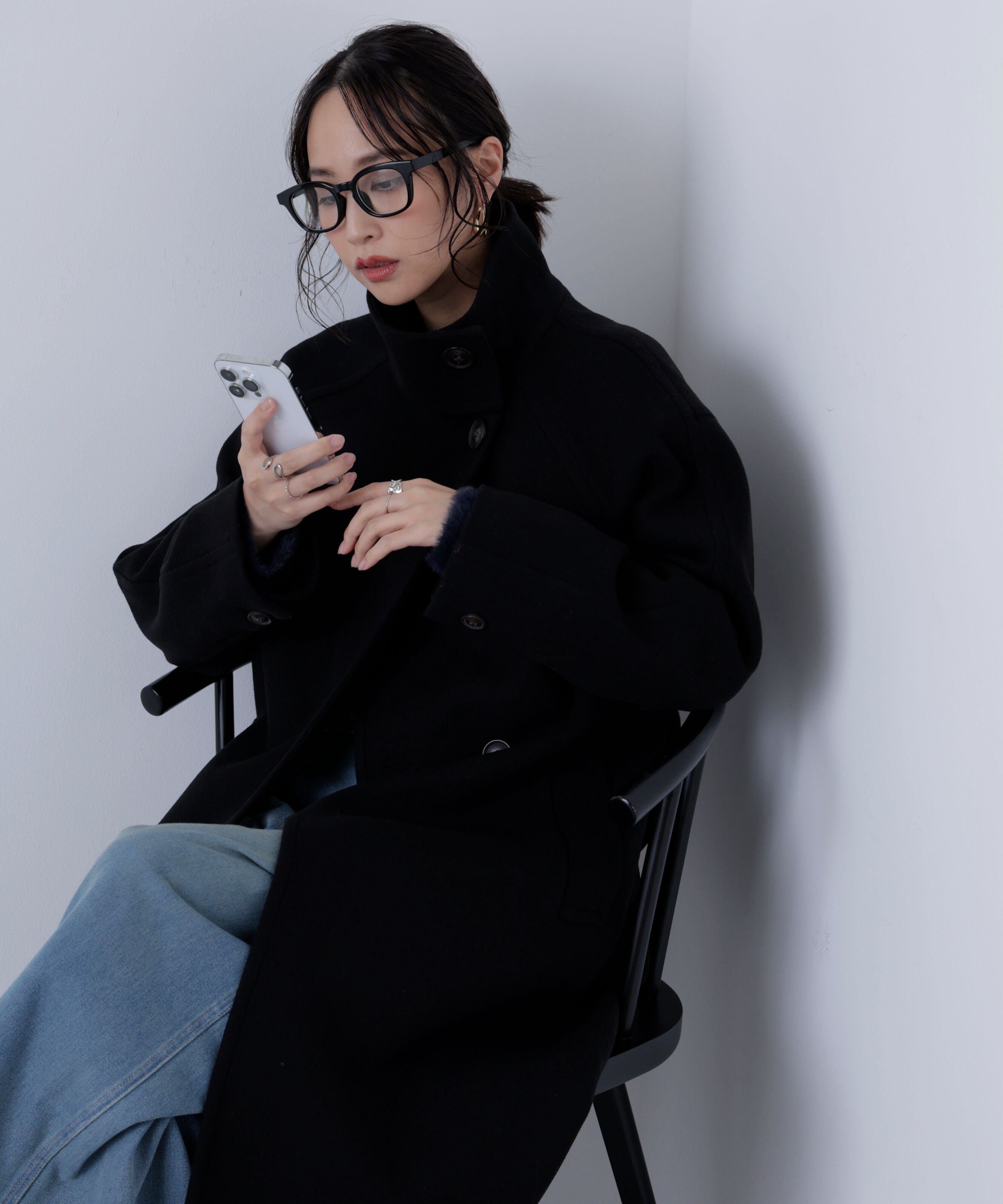  「[累計販売5000枚！選べる4色]スタンドカラーメルトンロングコート」|その他|