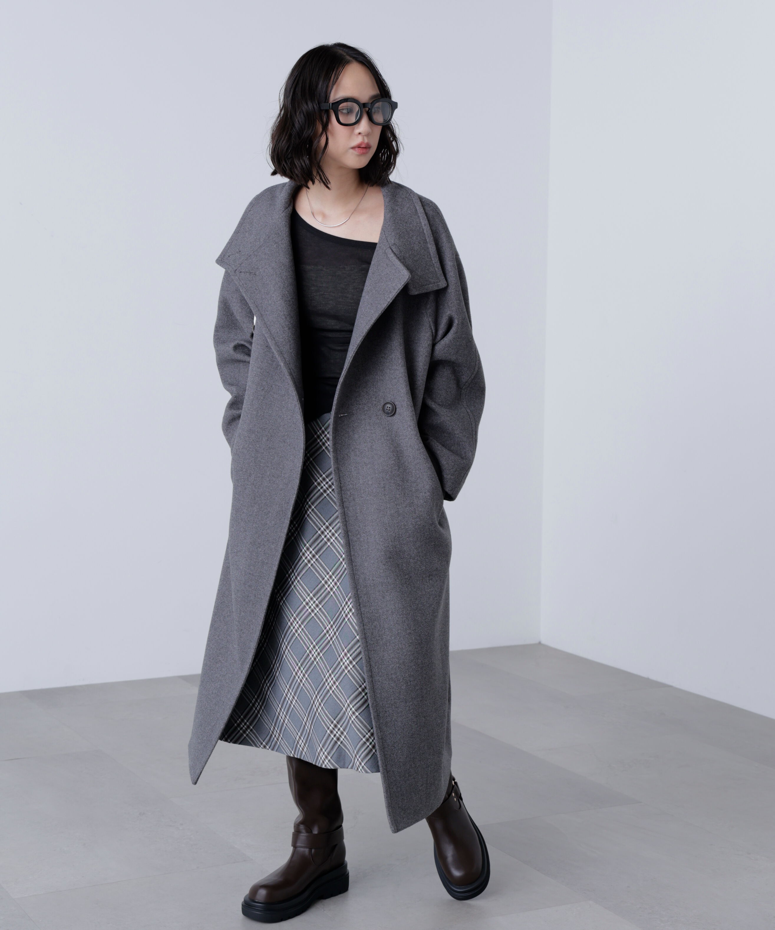  「[累計販売5000枚！選べる4色]スタンドカラーメルトンロングコート」|その他|