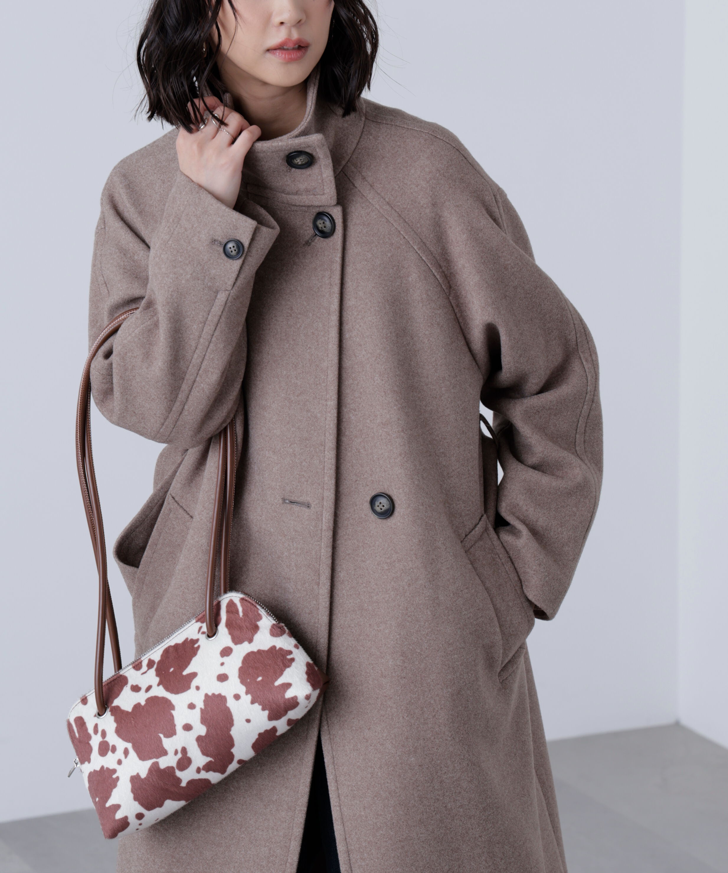  「[累計販売5000枚！選べる4色]スタンドカラーメルトンロングコート」|その他|