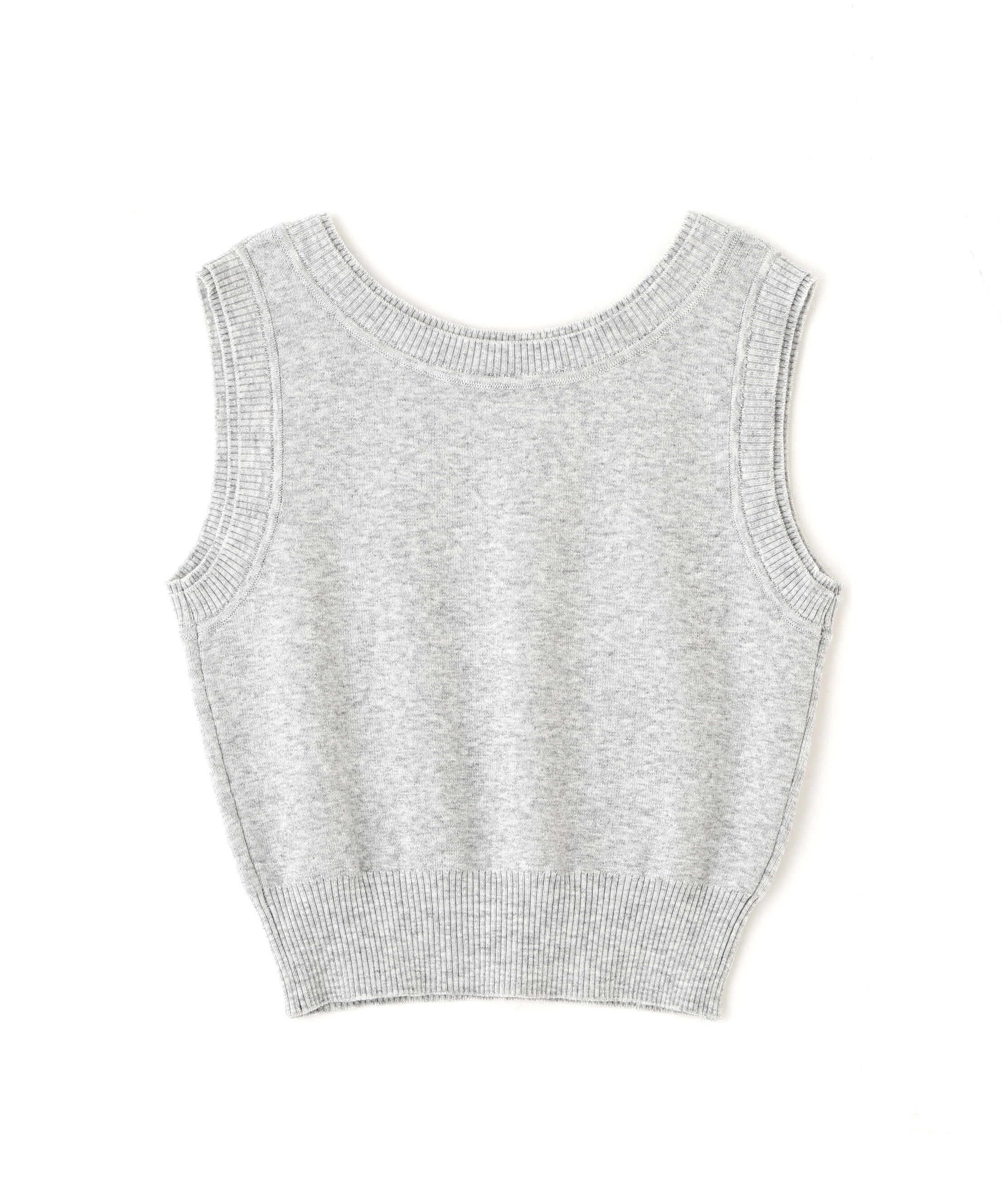  「レイヤードネック前後2WAYニットベスト」|ニット・セーター|