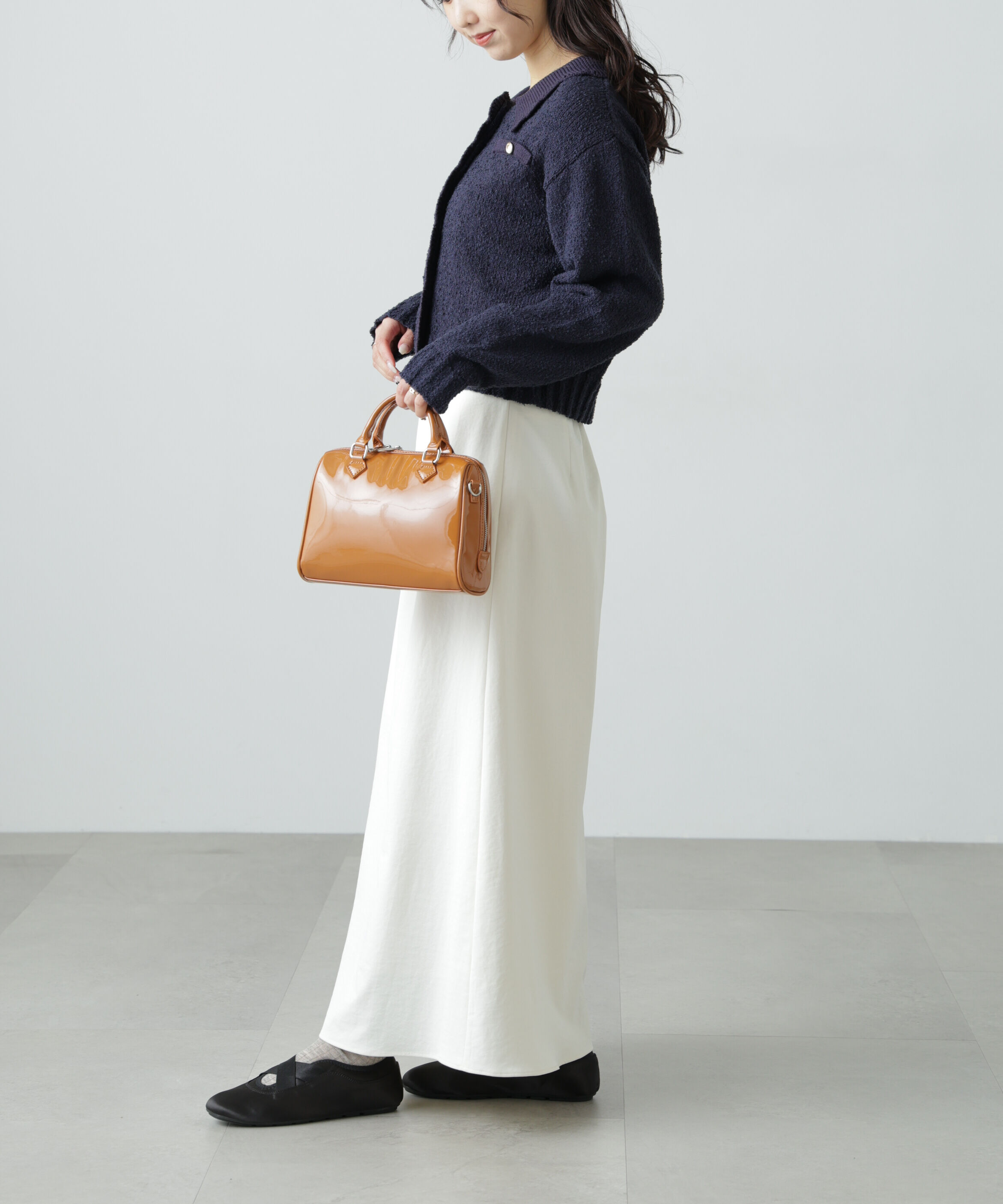  「ミニブークレツイードライクニットカーディガン」|ニット・セーター|