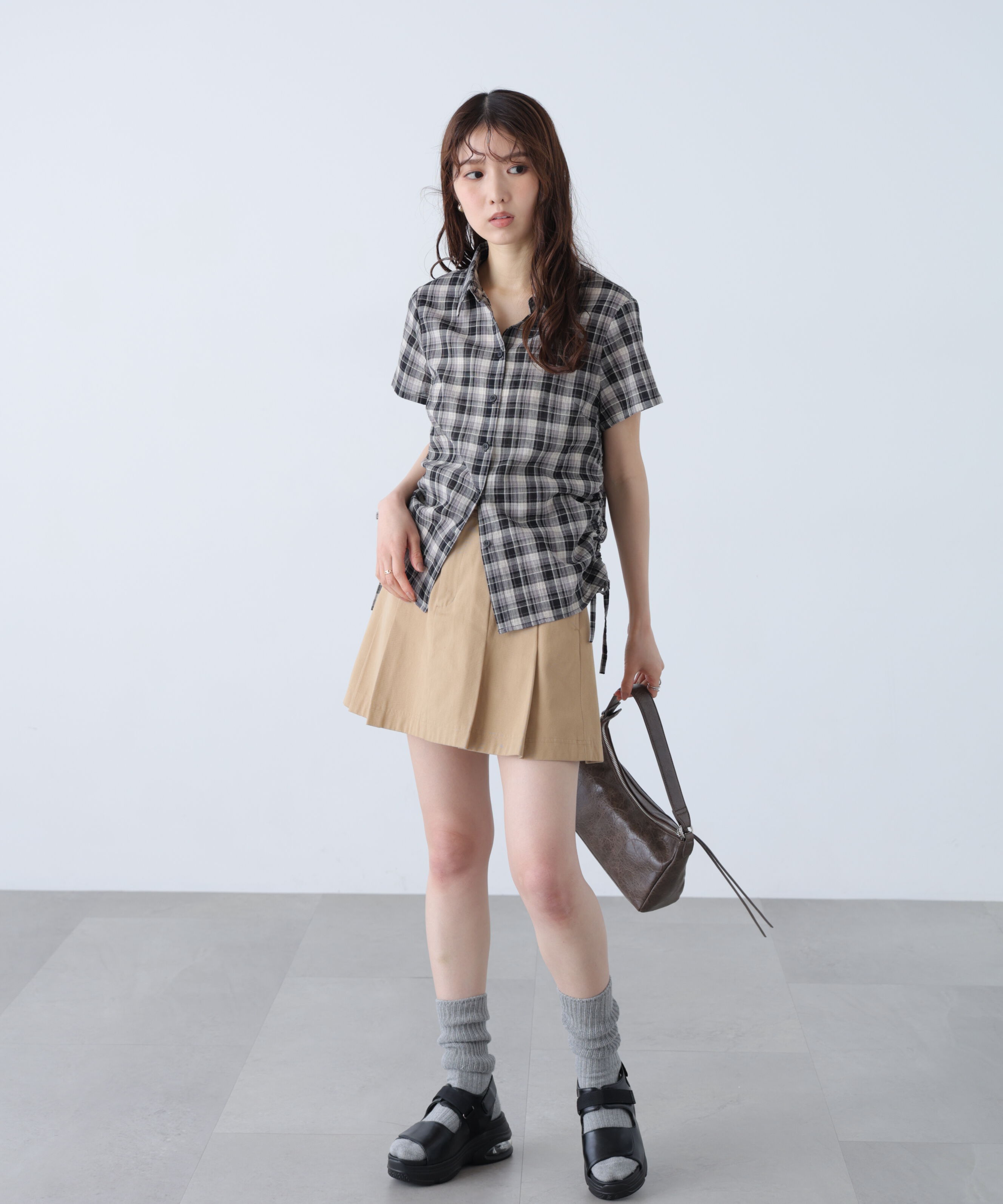  「ドロストチェックシャツ」|シャツ・ブラウス|