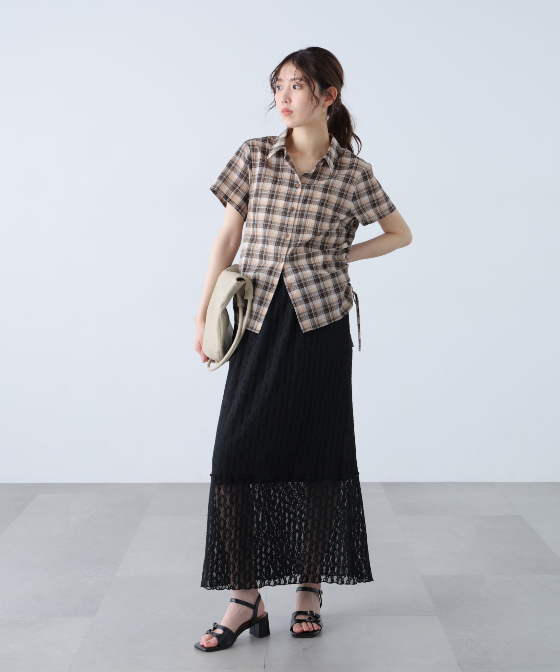  「ドロストチェックシャツ」|シャツ・ブラウス|