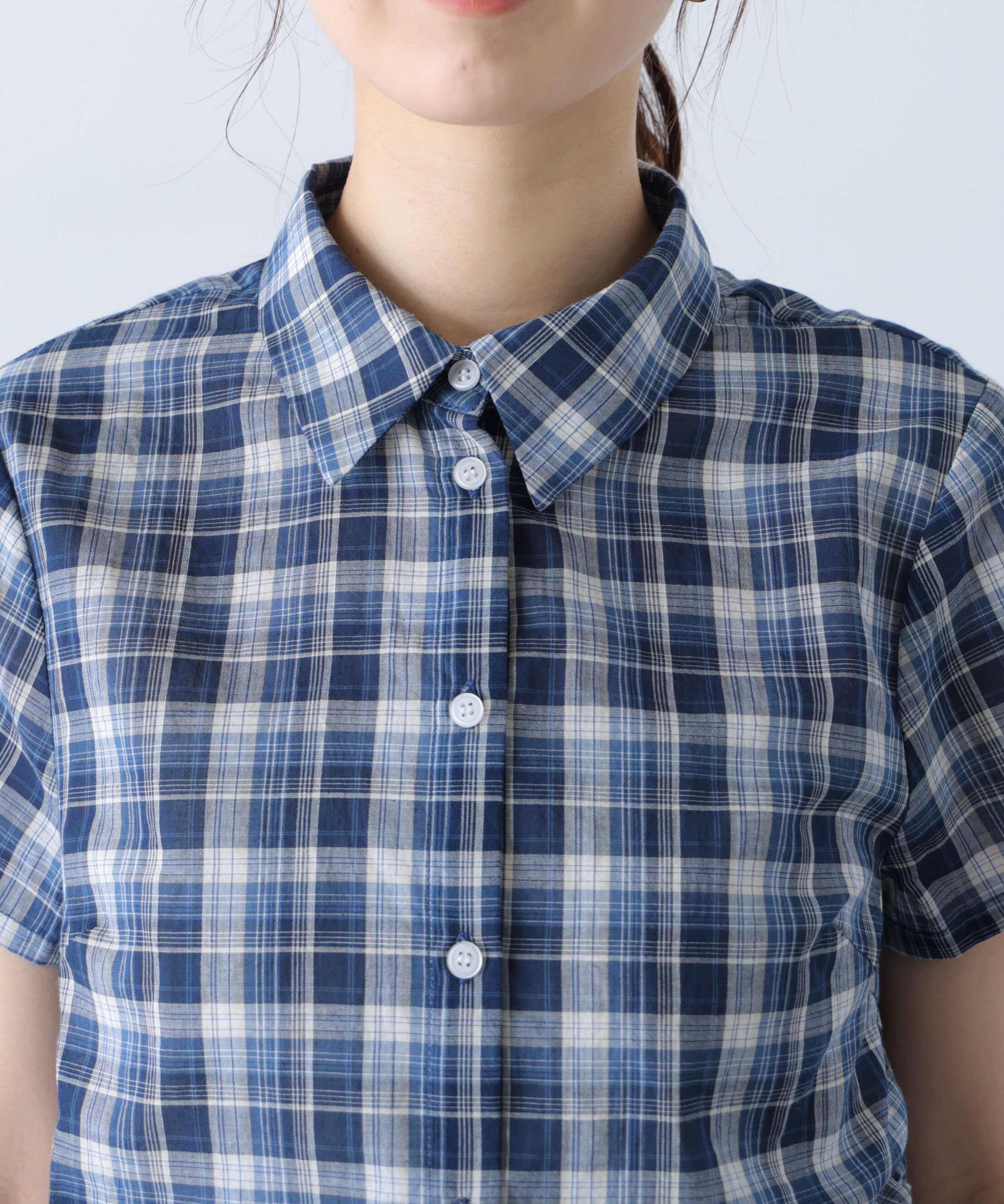  「ドロストチェックシャツ」|シャツ・ブラウス|