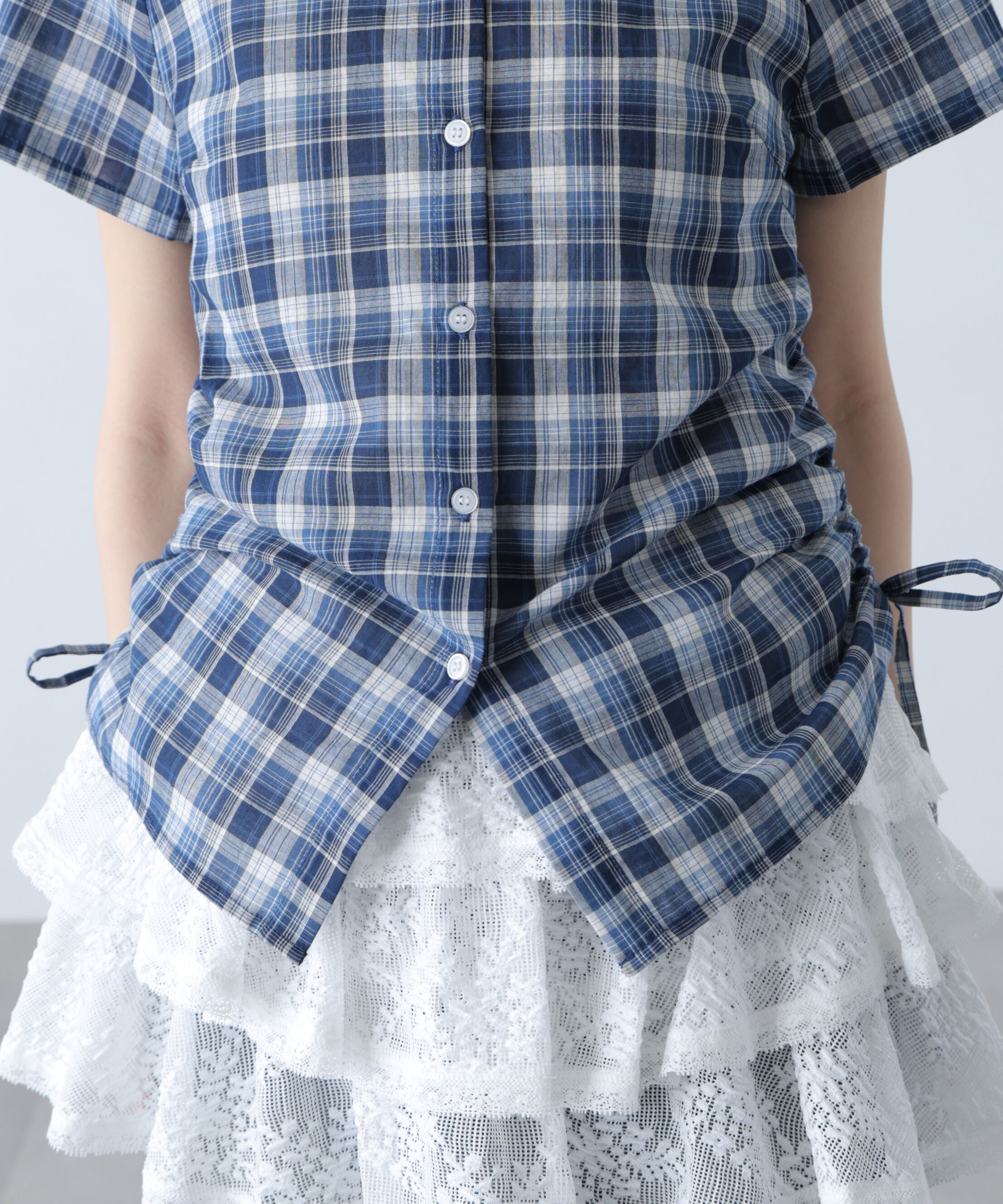 「ドロストチェックシャツ」|シャツ・ブラウス|