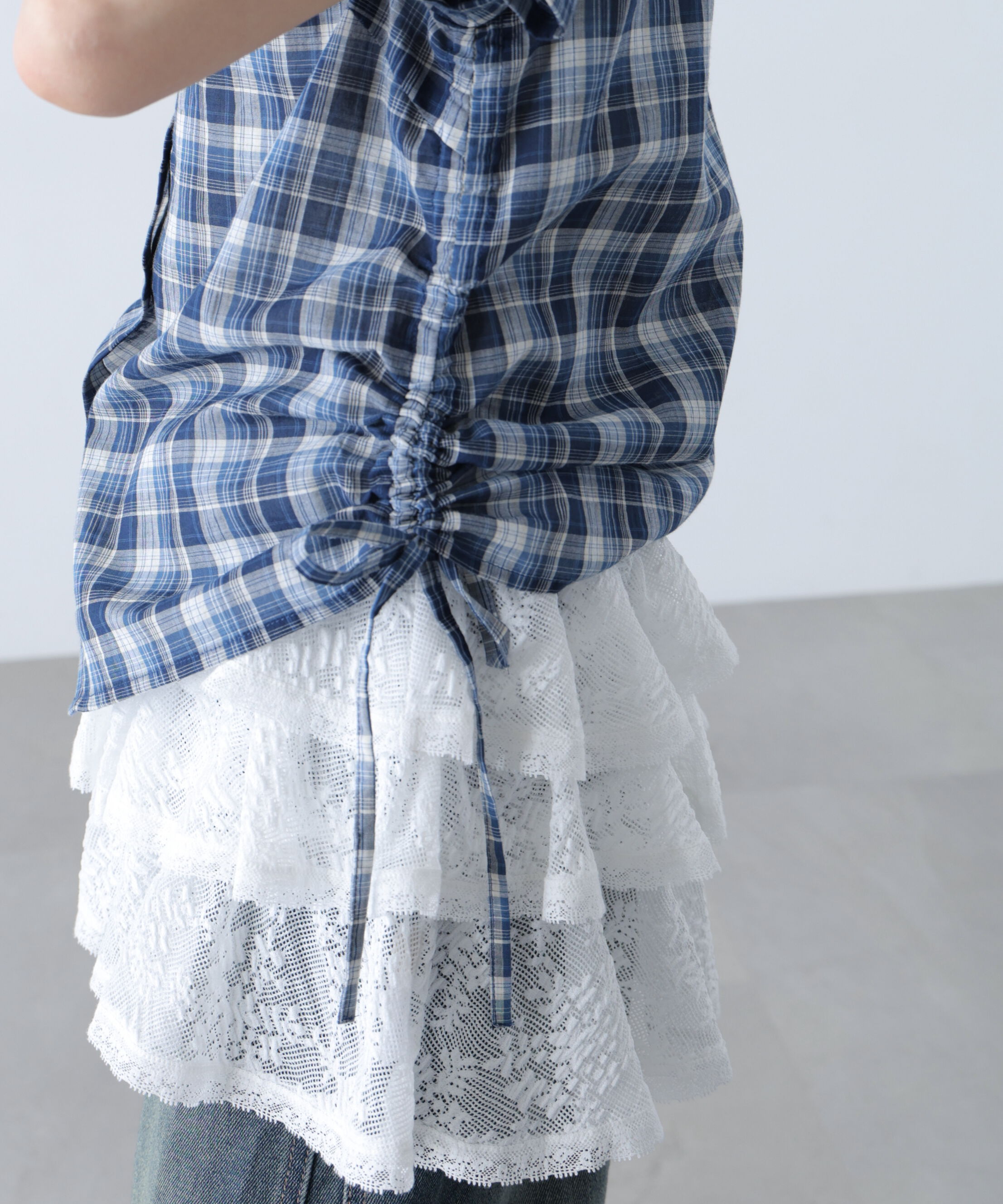  「ドロストチェックシャツ」|シャツ・ブラウス|