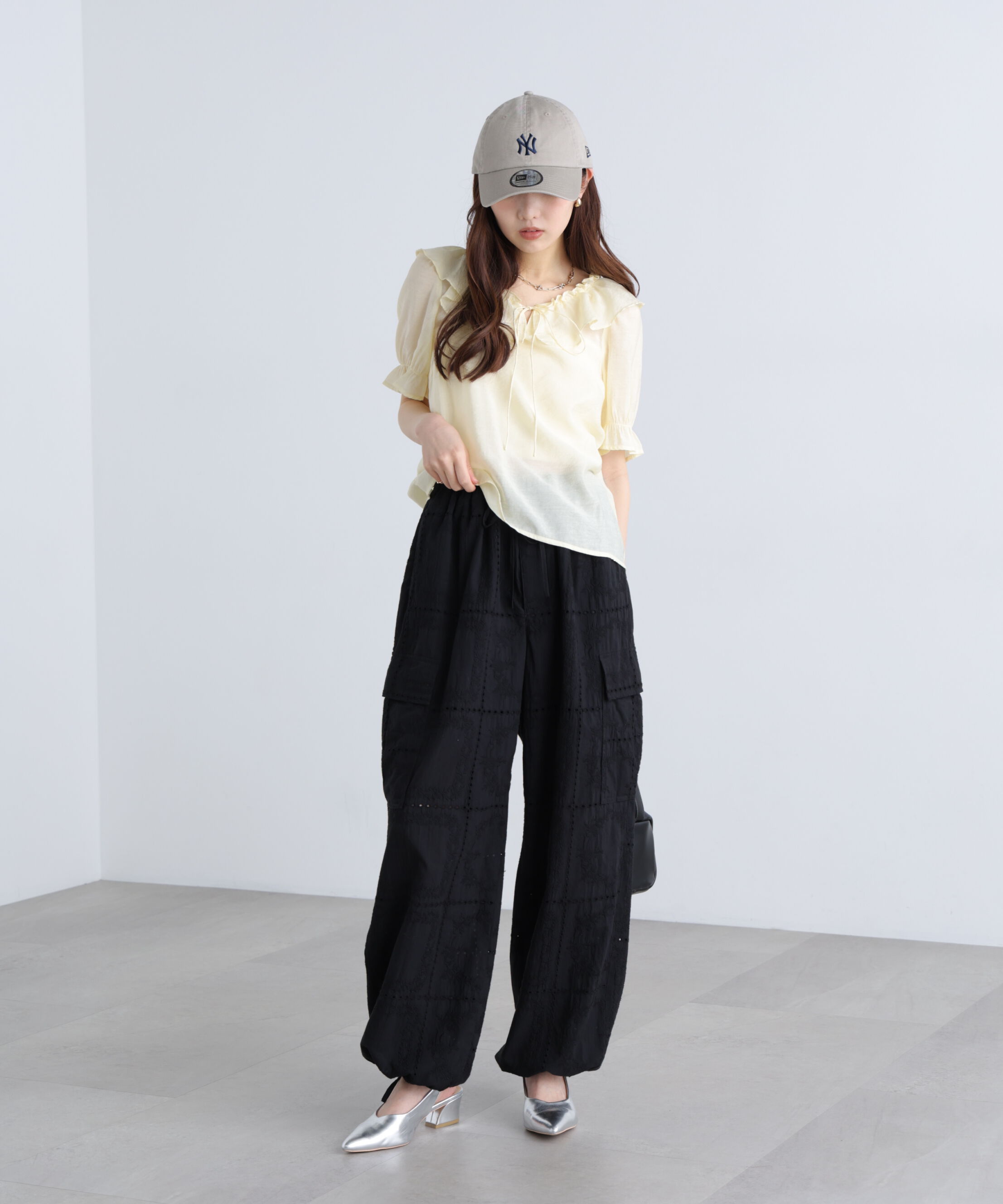  「シアーフリル半袖ブラウス」|シャツ・ブラウス|