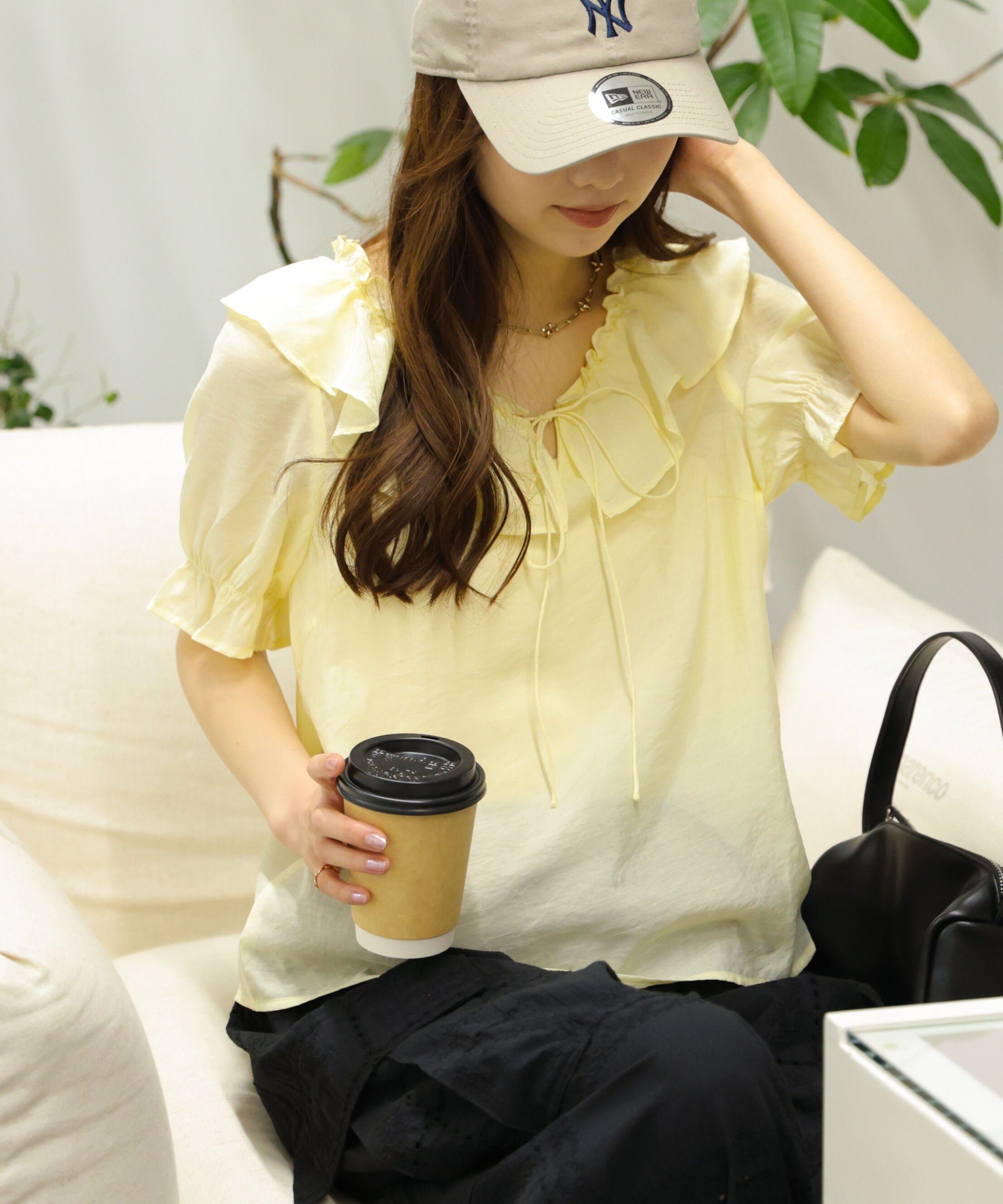  「シアーフリル半袖ブラウス」|シャツ・ブラウス|