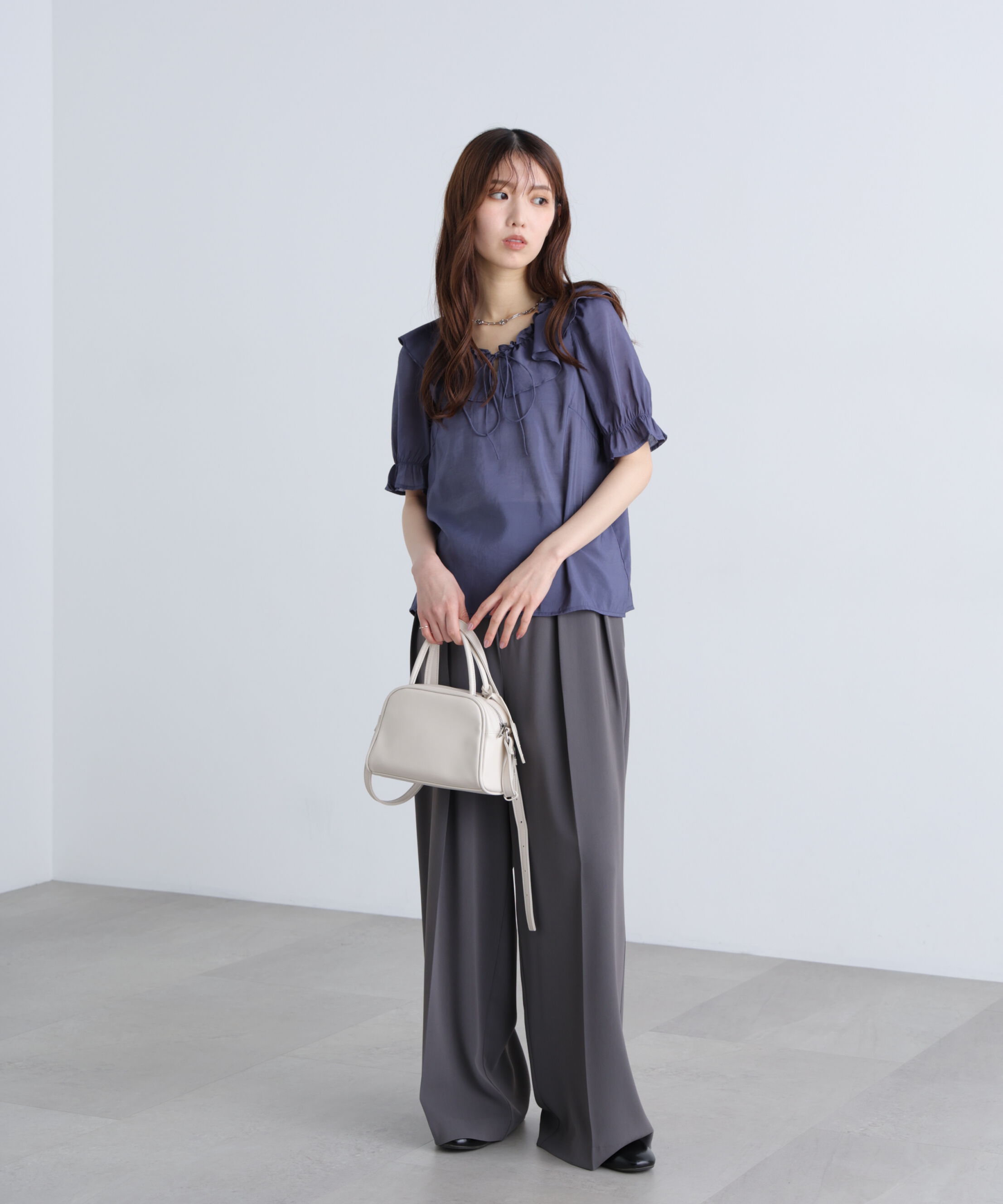  「シアーフリル半袖ブラウス」|シャツ・ブラウス|