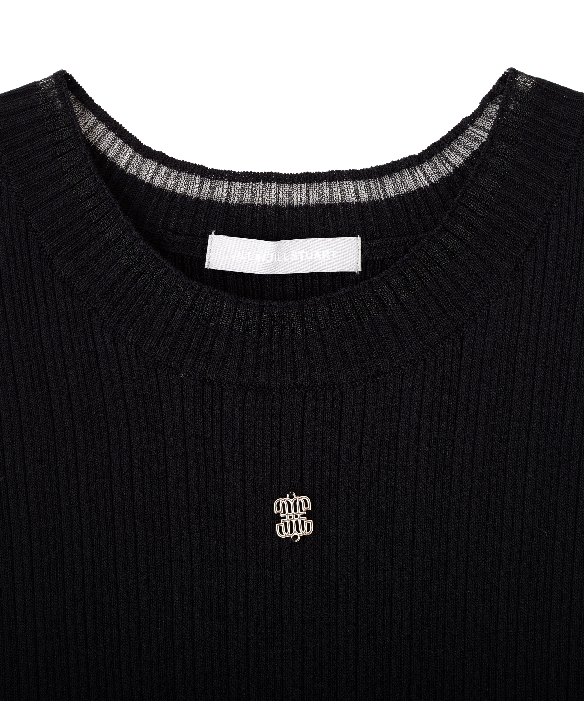  「シアートリムボトルネックノースリーブニット」|ニット・セーター|